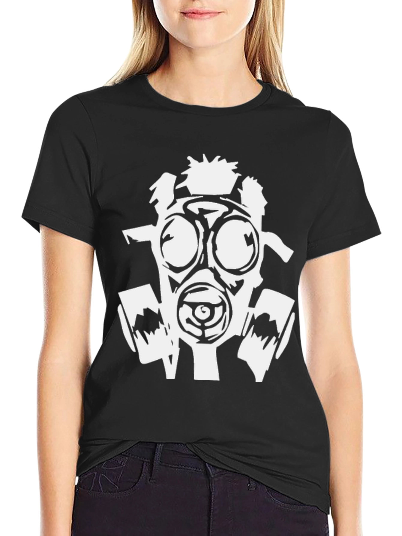 Gas Mask Graphic Black T-Shirt
