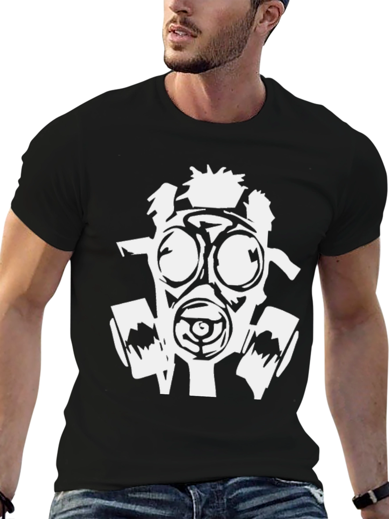 Gas Mask Graphic Black T-Shirt