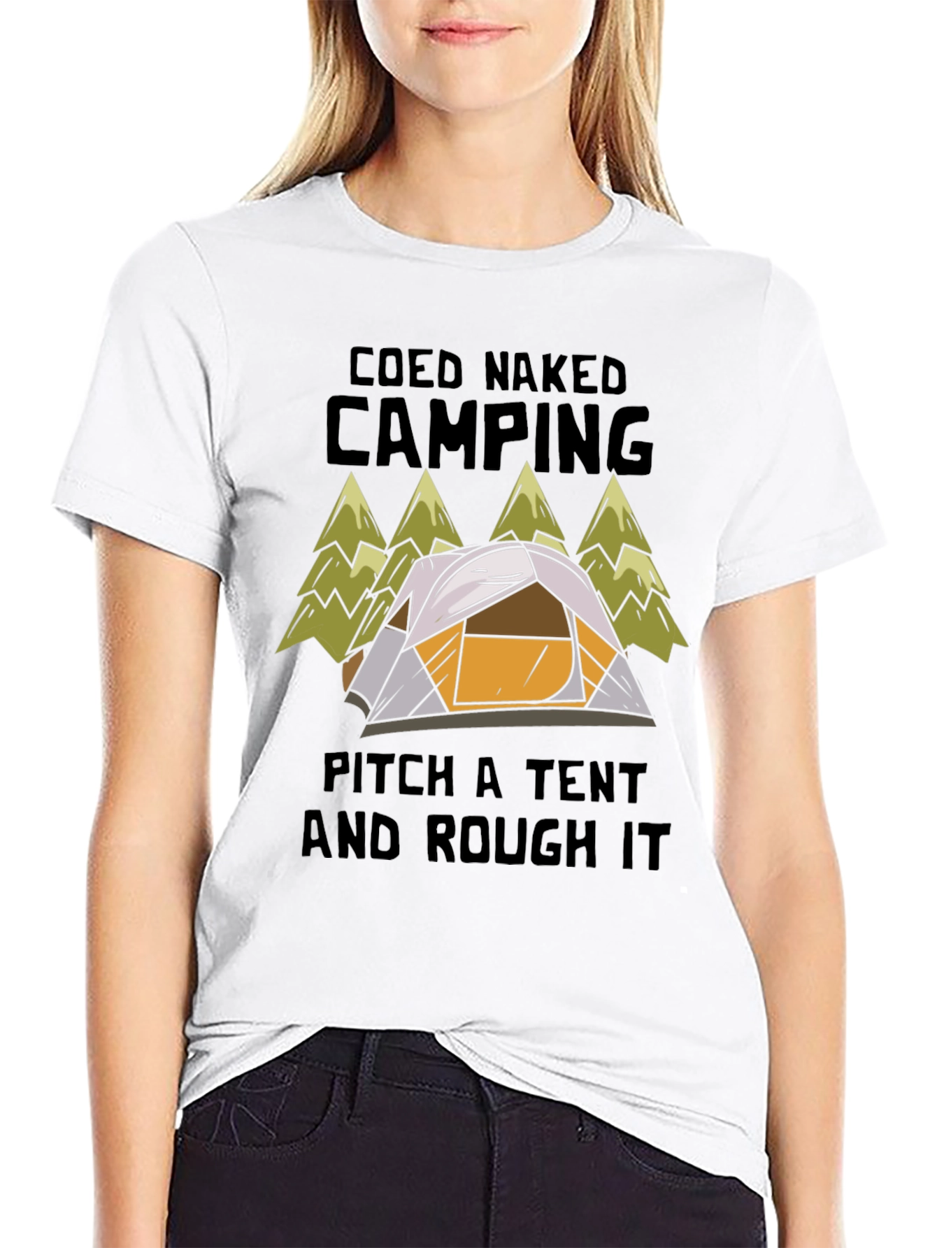 Coed Naked Camping Tent T-Shirt