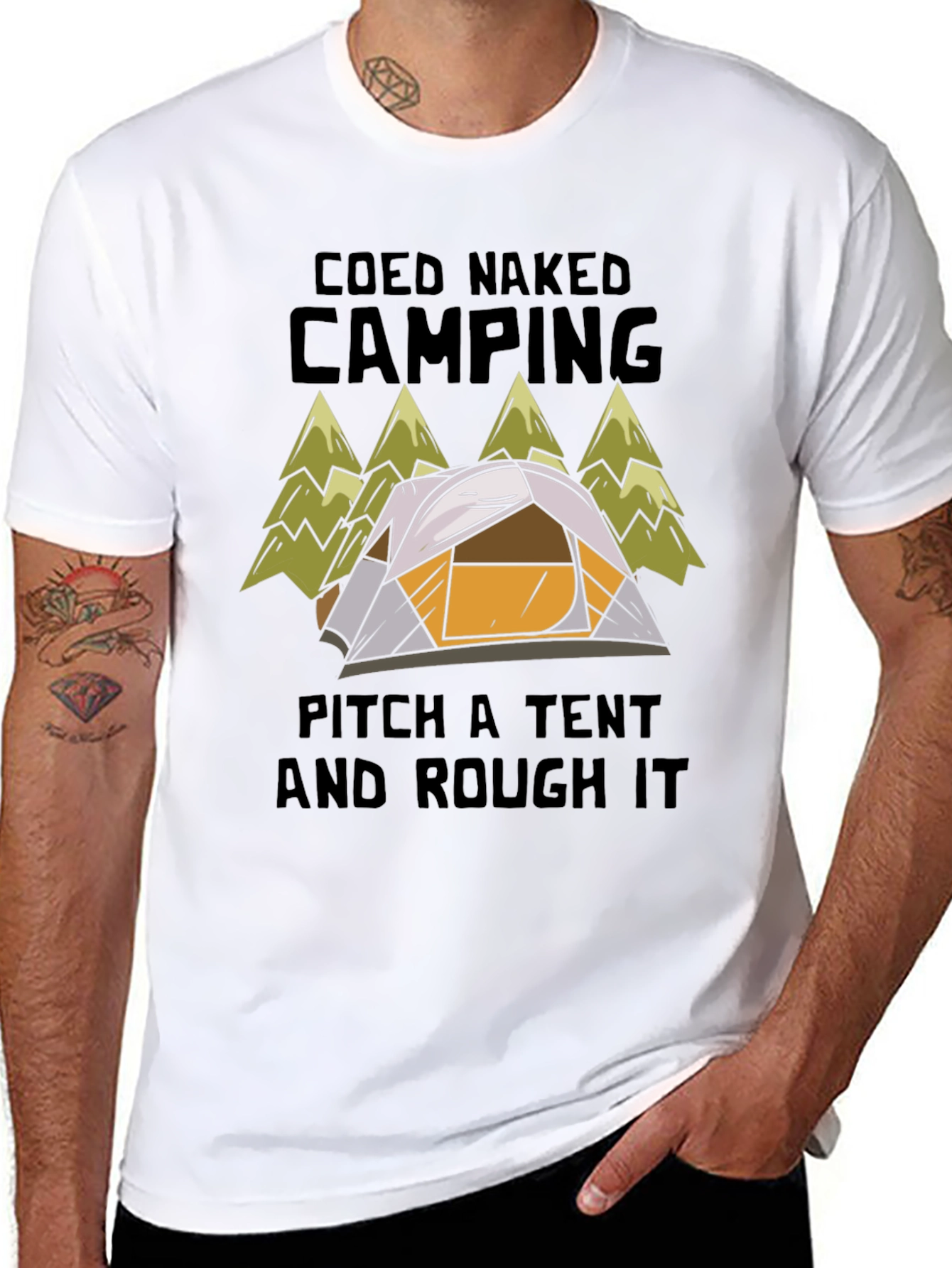 Coed Naked Camping Tent T-Shirt