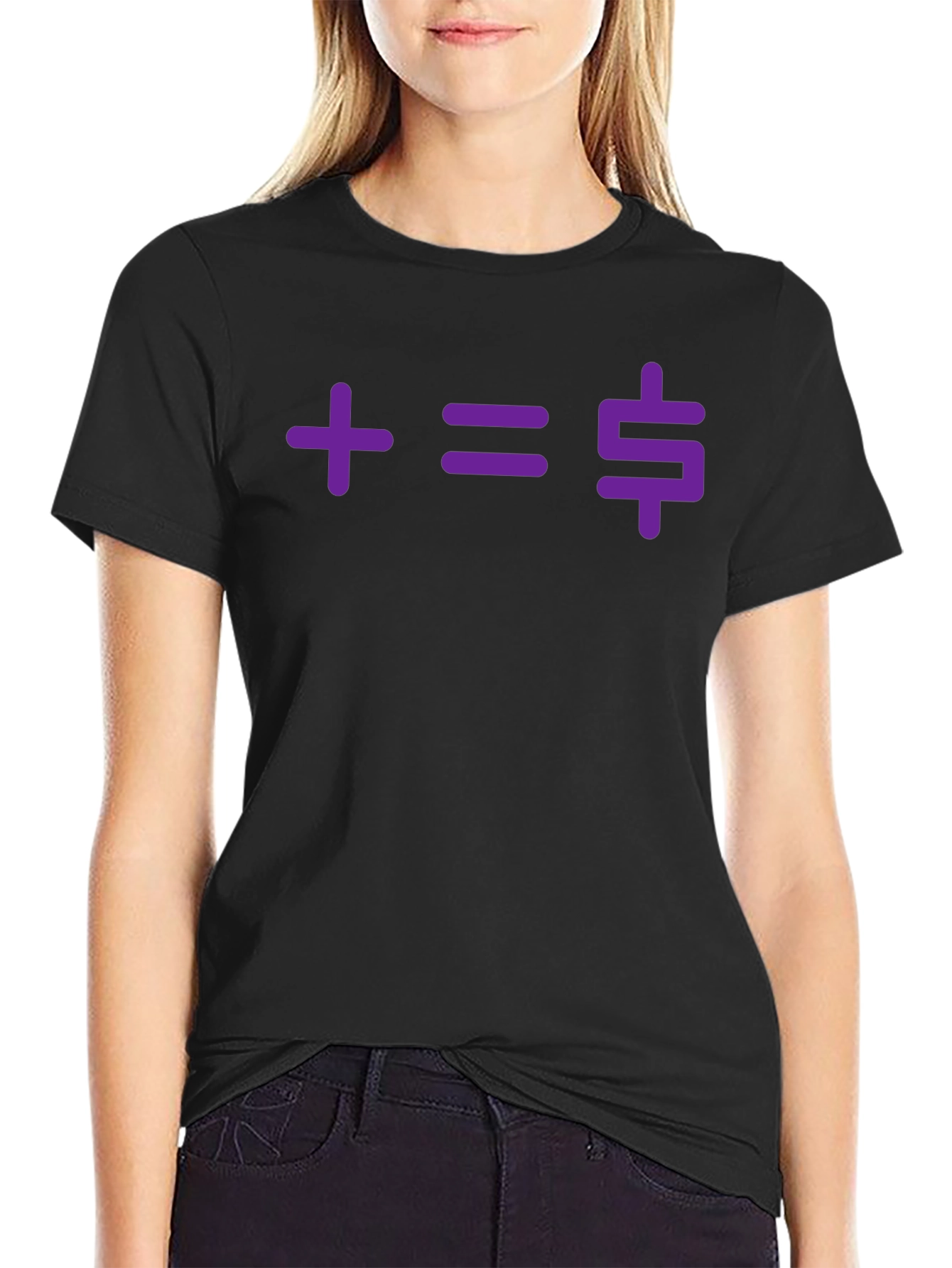 Plus Equals Money Graphic T-Shirt