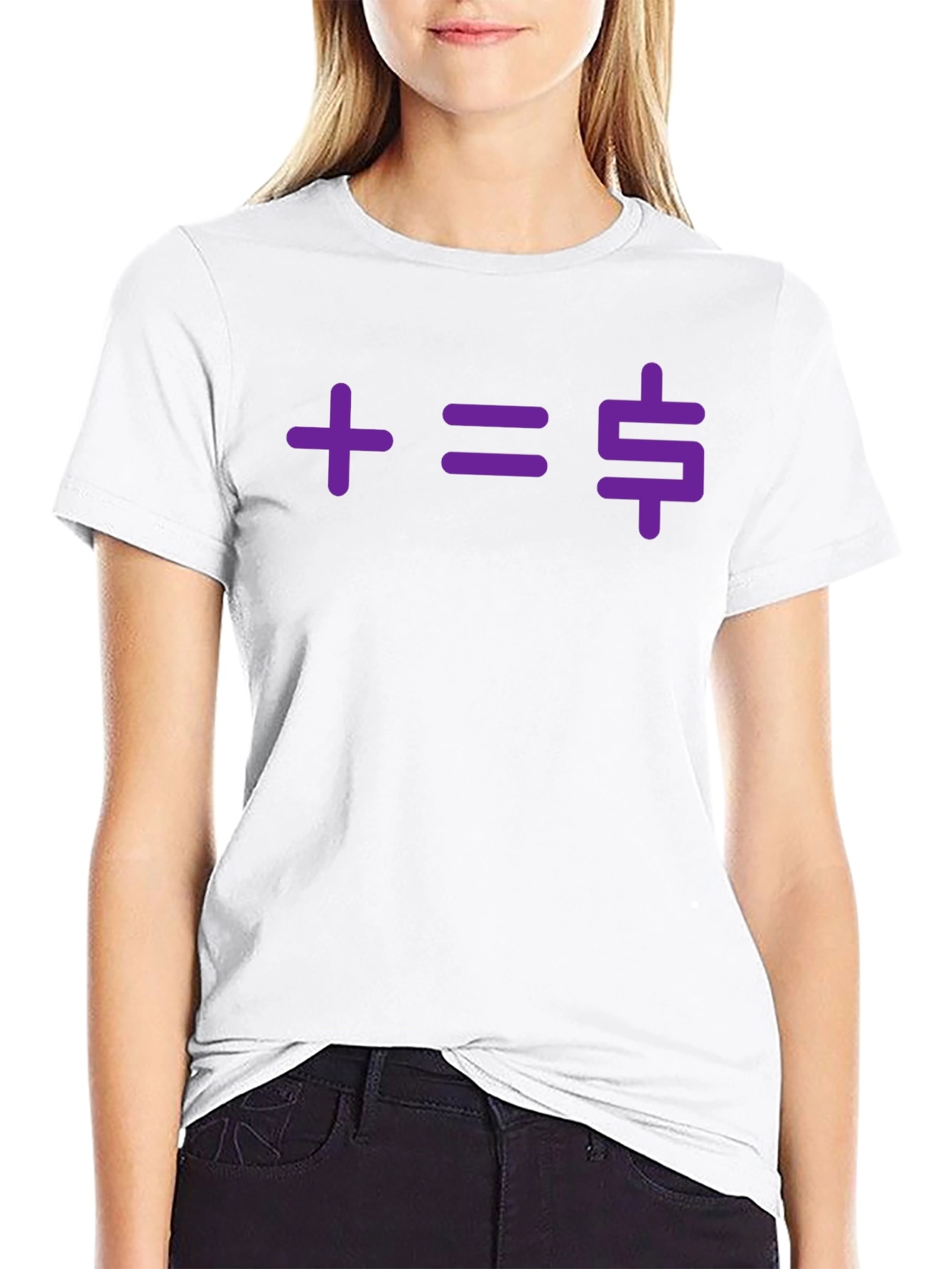 Plus Equals Money Graphic T-Shirt