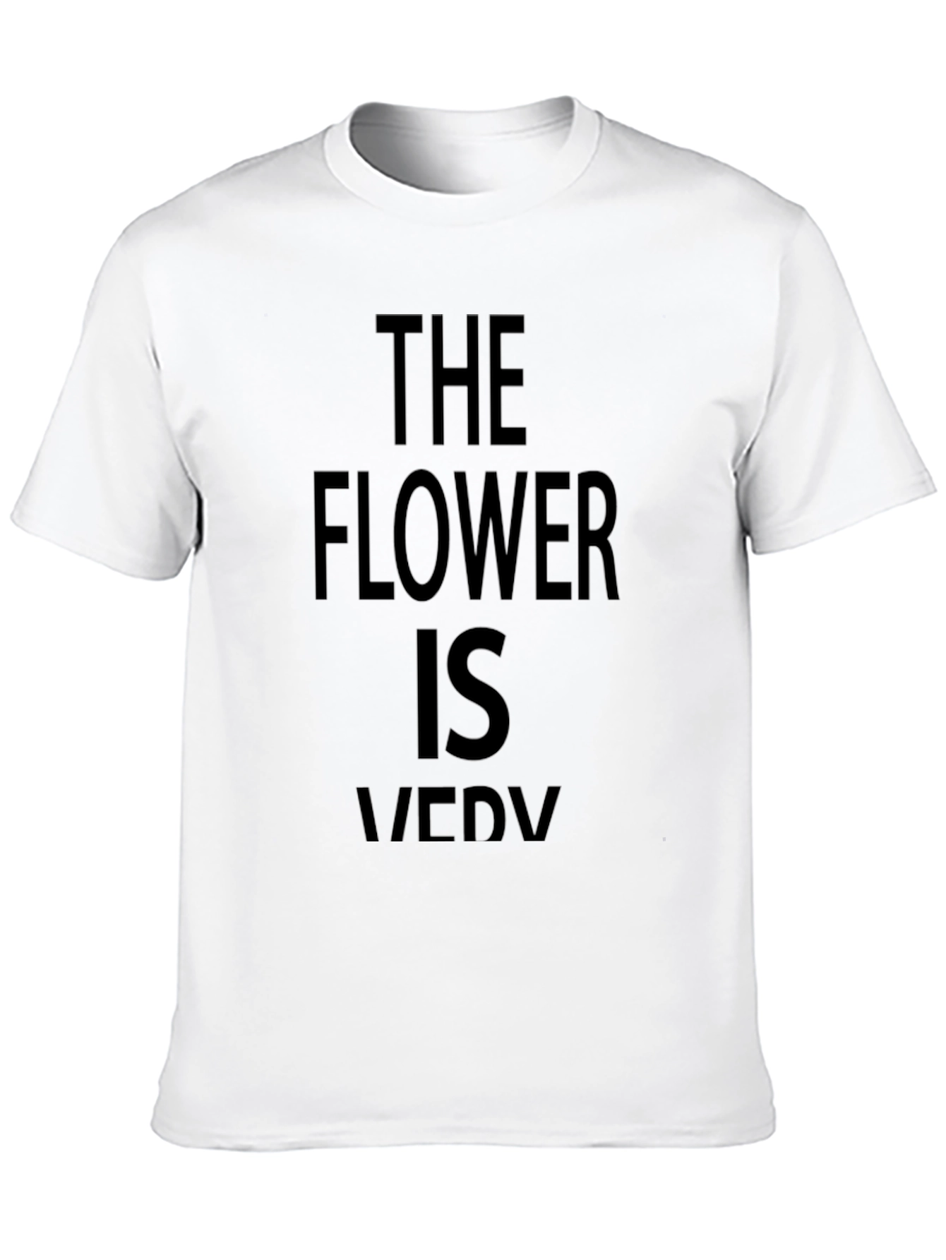 The Flower is Very Funny Black T-Shirt