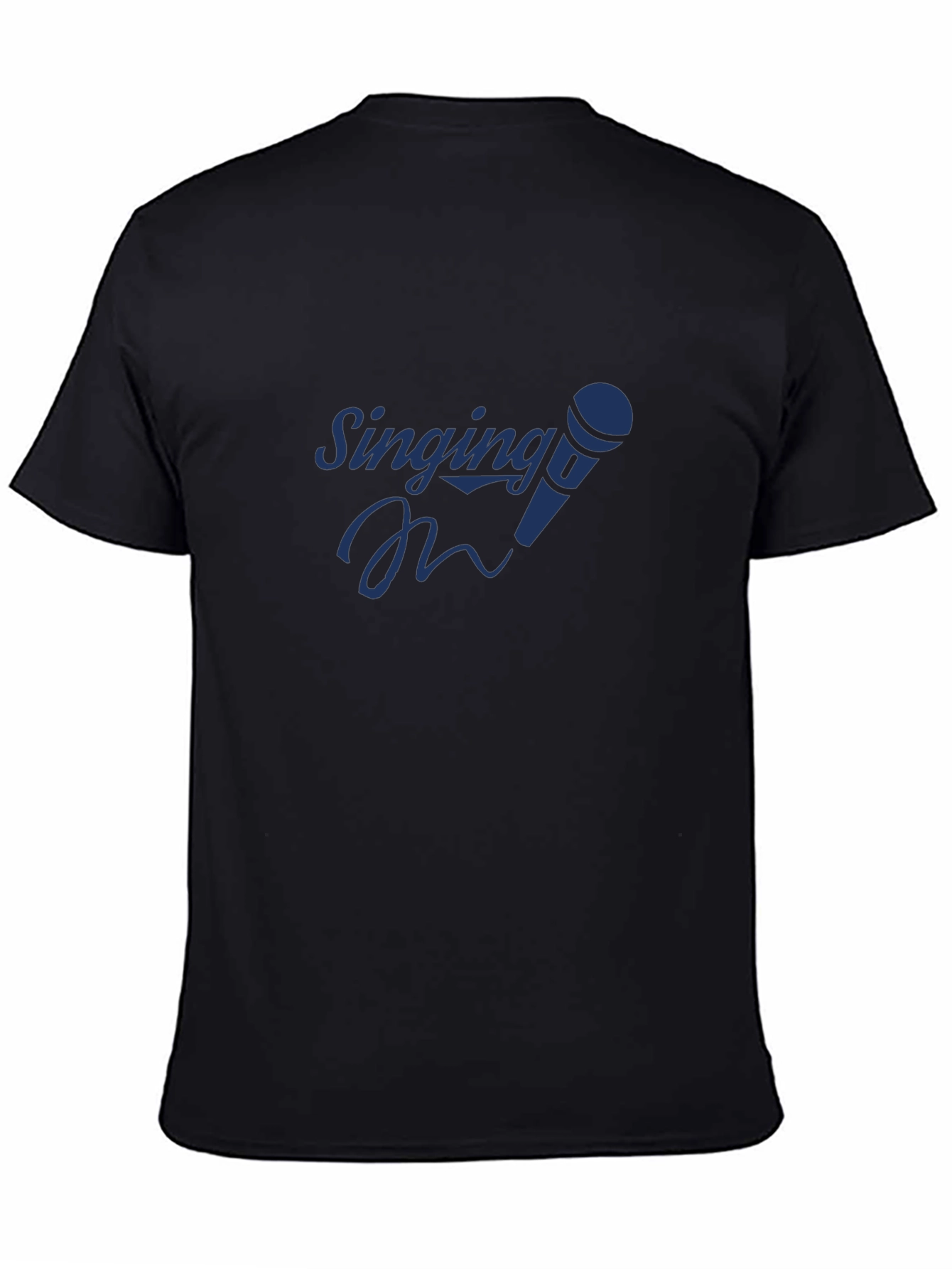 Singing Mic Graphic Tee - Black Cotton