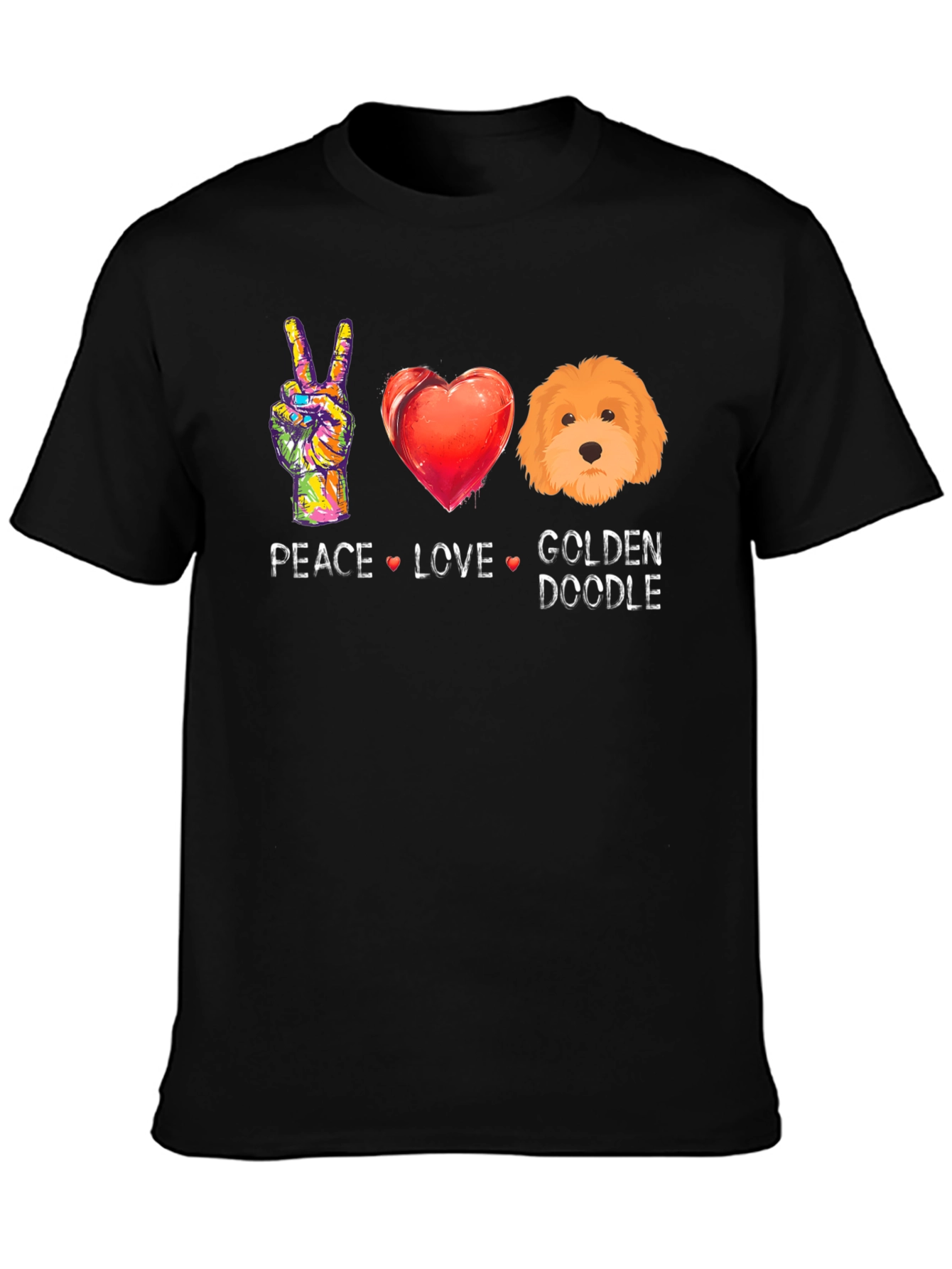 Peace Love Golden Doodle T-Shirt