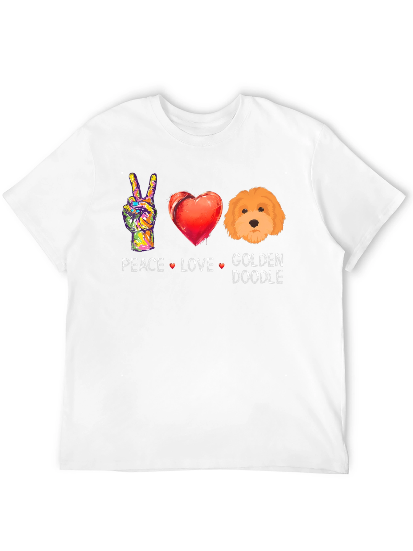 Peace Love Golden Doodle T-Shirt