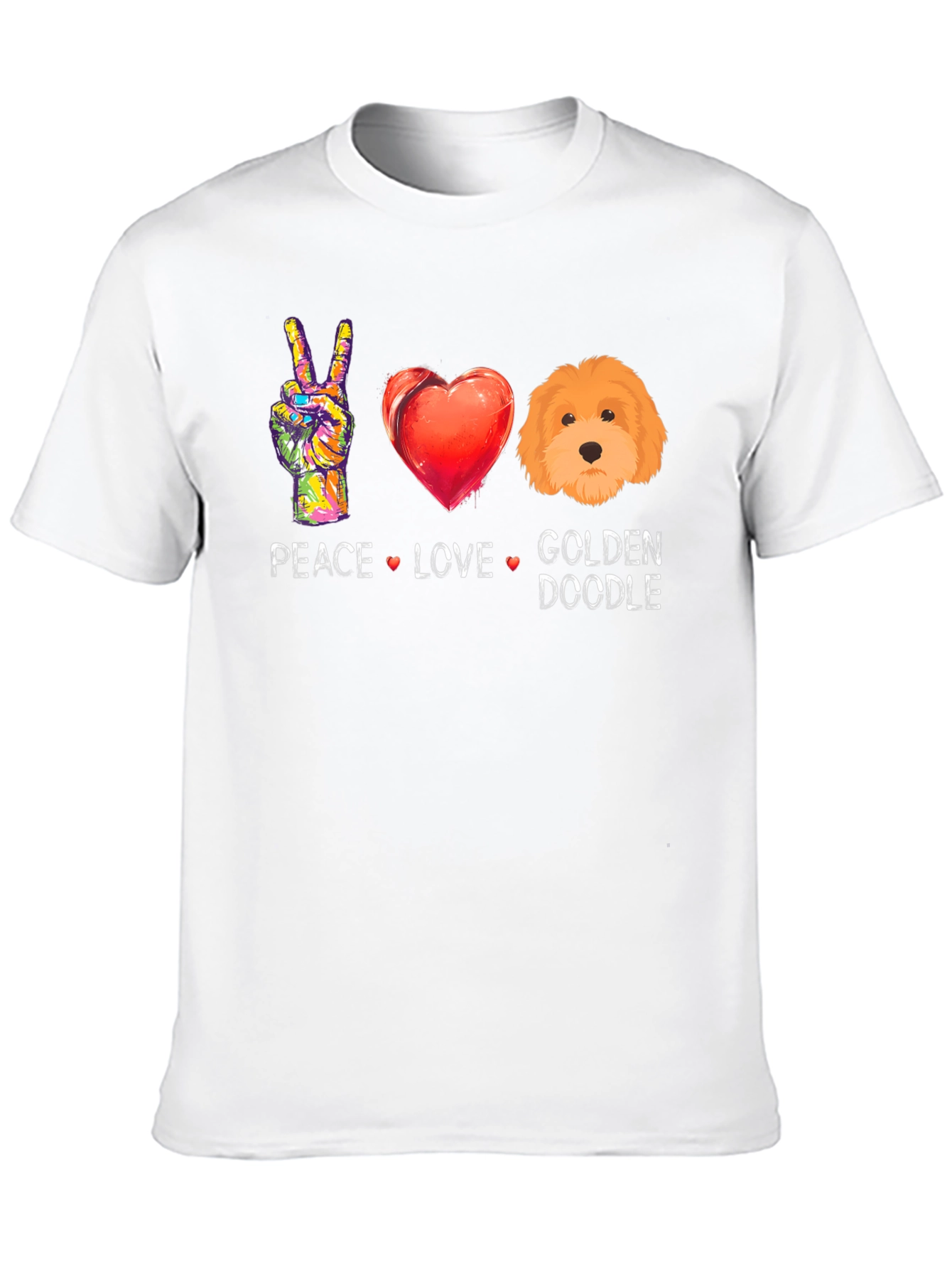 Peace Love Golden Doodle T-Shirt