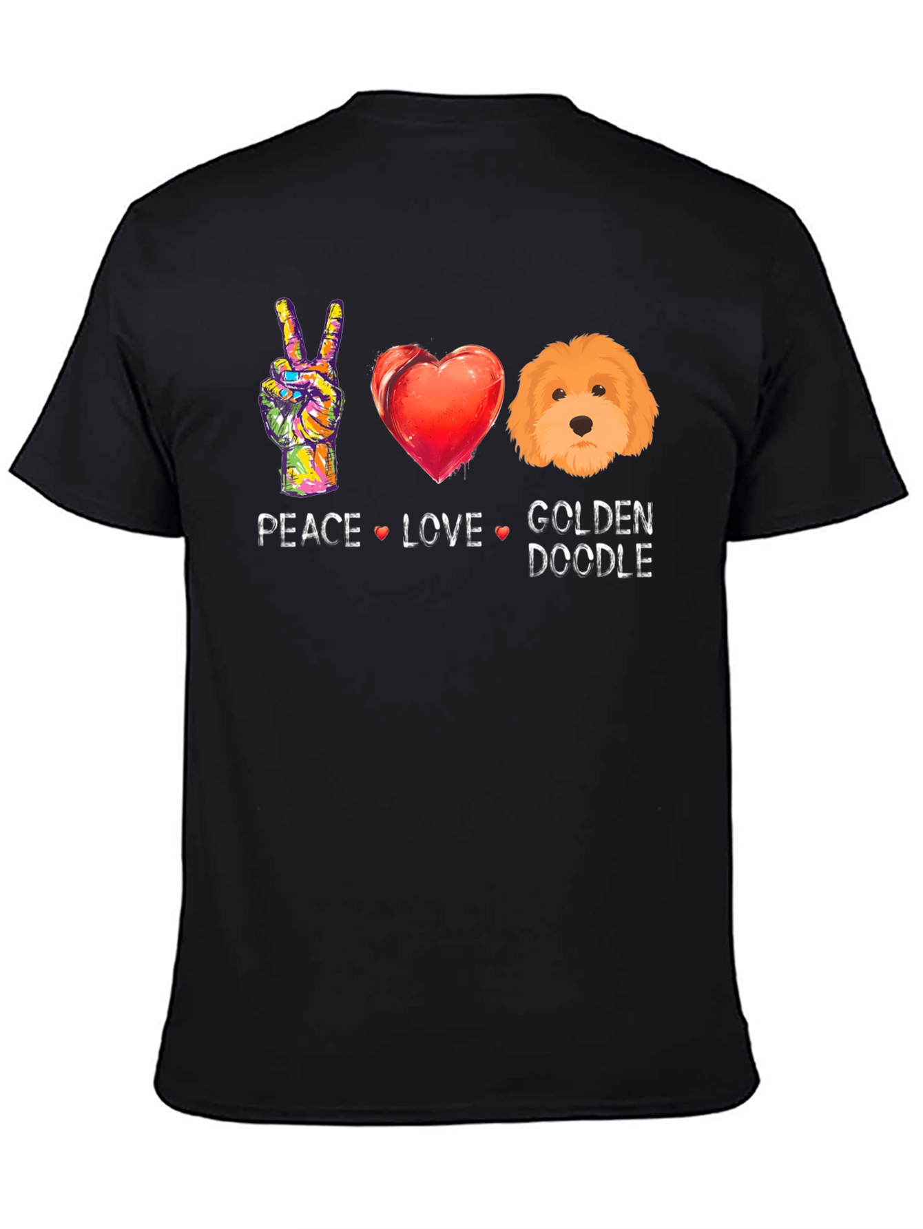 Peace Love Golden Doodle T-Shirt