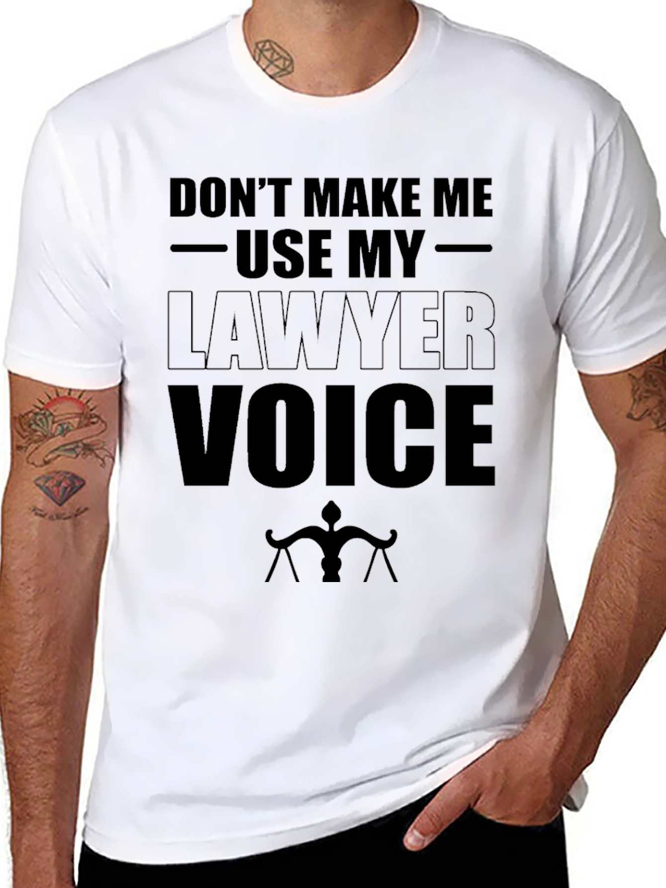 Lawyer Voice T-Shirt - Funny Attorney Gift
