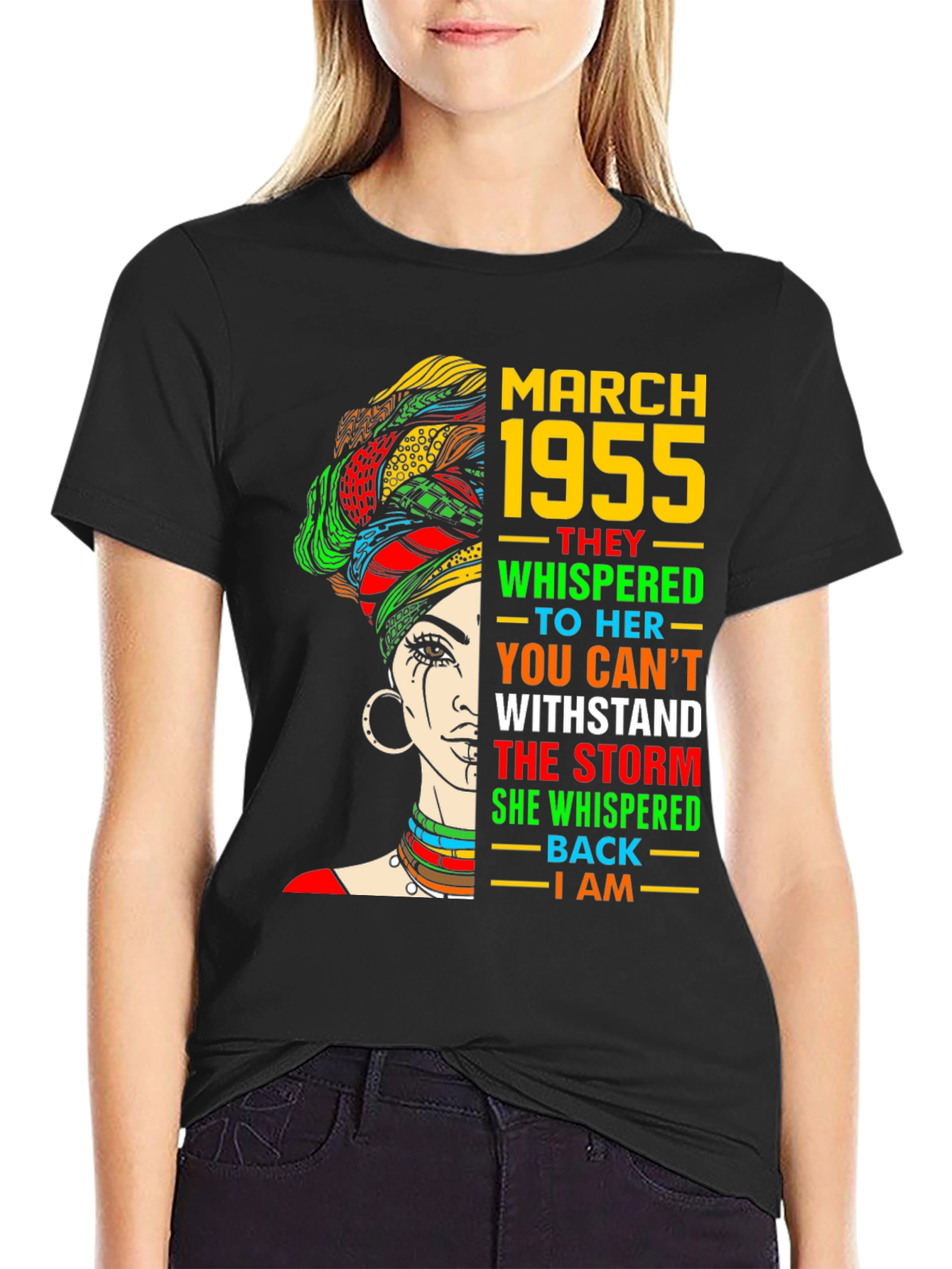 March 1955 Queen T-Shirt - Empowering Birthday Tee