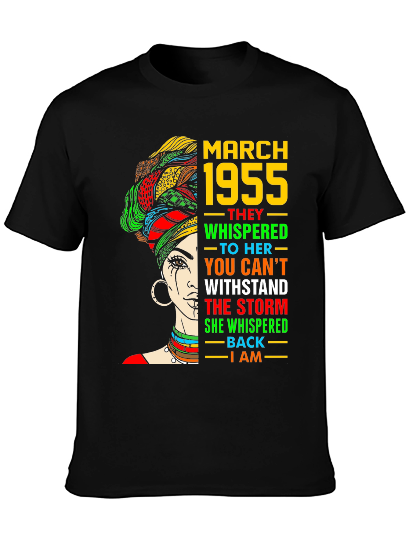 March 1955 Queen T-Shirt - Empowering Birthday Tee