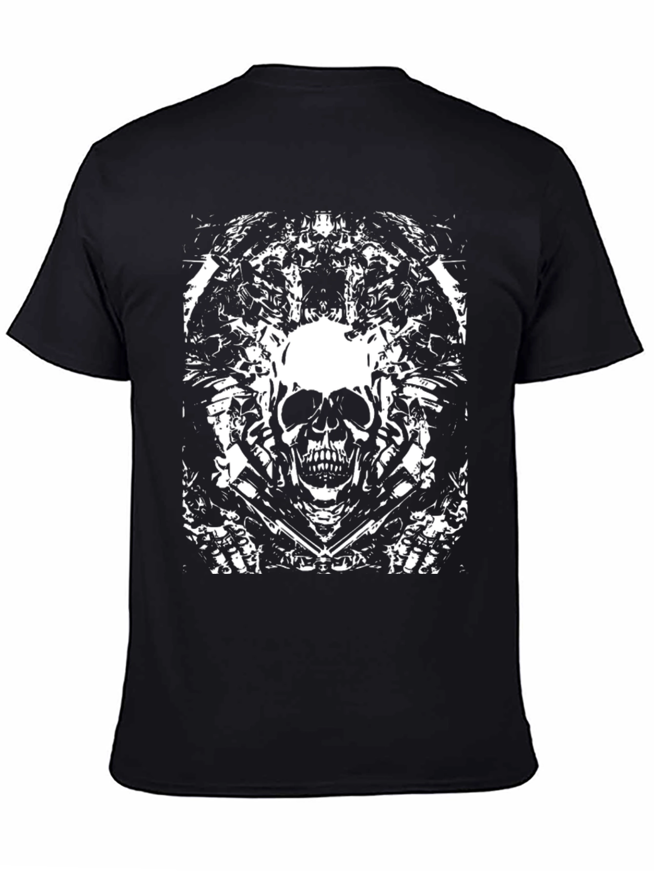 Skull Graphic Print Black T-Shirt