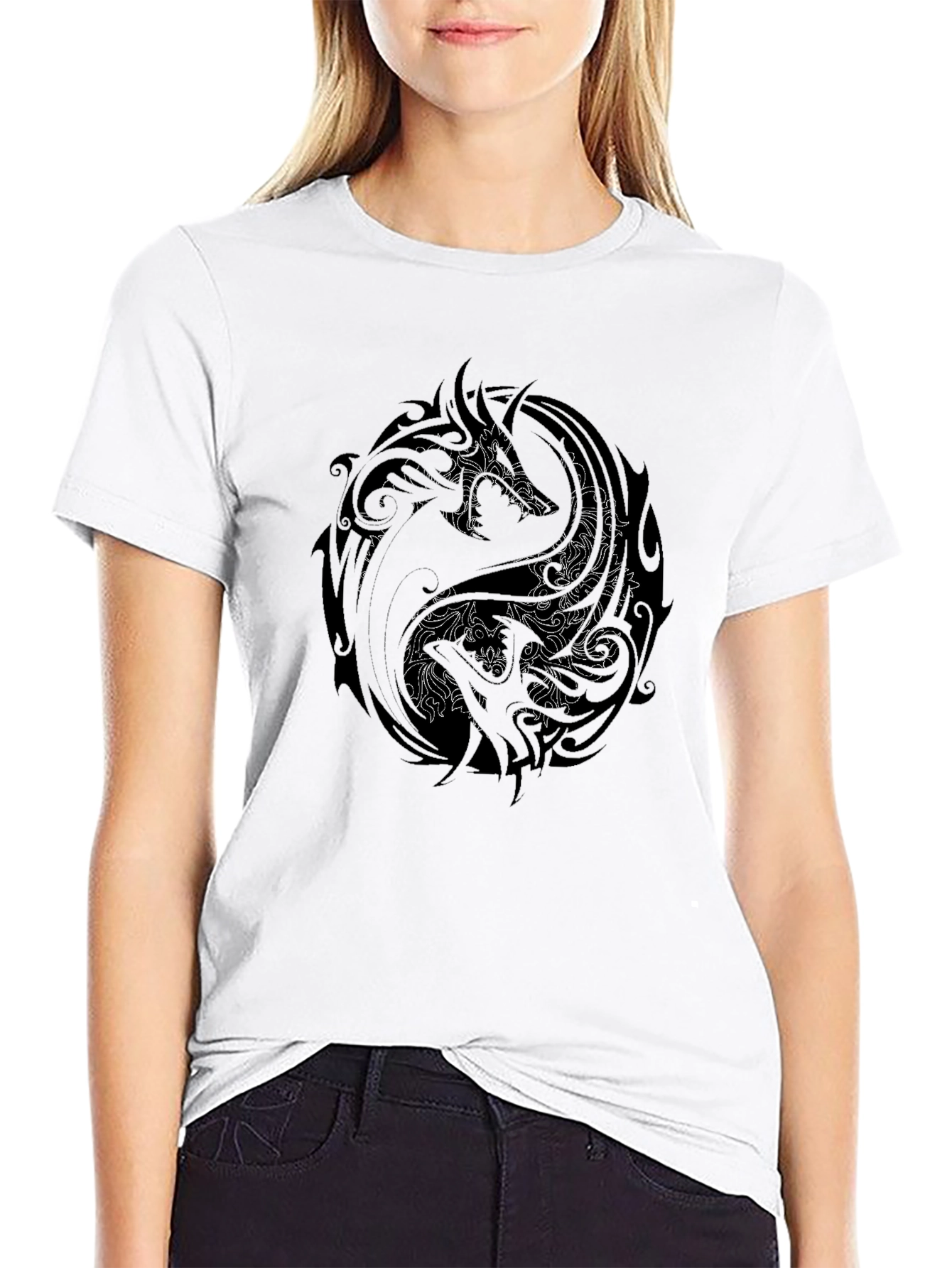 Yin Yang Dragon Graphic Tee