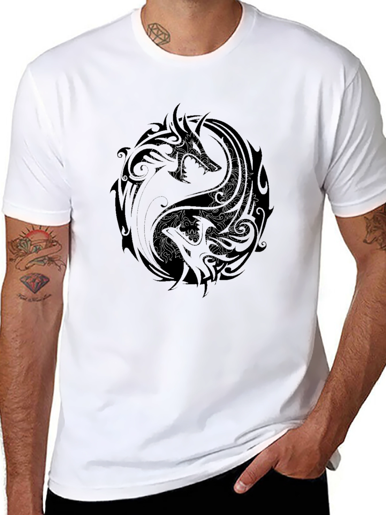 Yin Yang Dragon Graphic Tee
