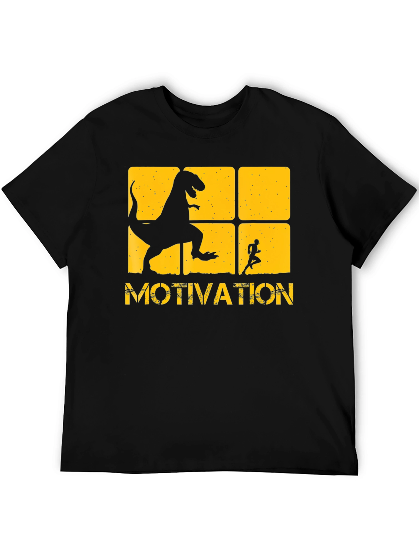 Motivation T-Shirt: Dinosaur Chasing Runner Design