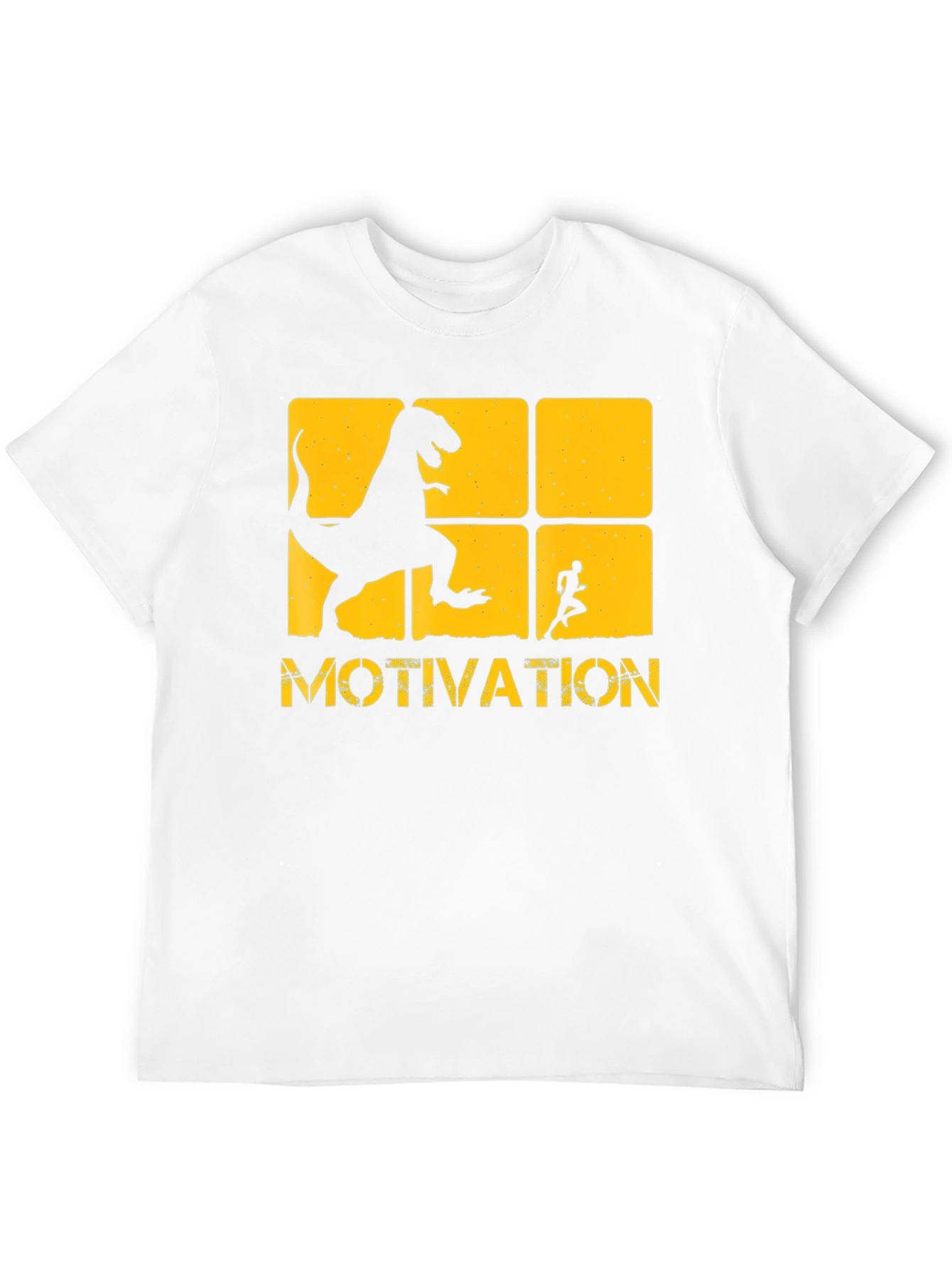 Motivation T-Shirt: Dinosaur Chasing Runner Design