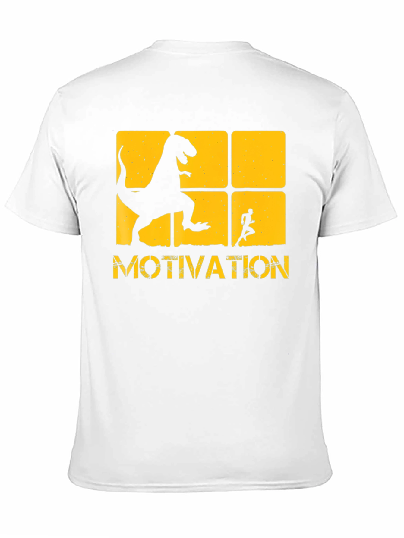 Motivation T-Shirt: Dinosaur Chasing Runner Design