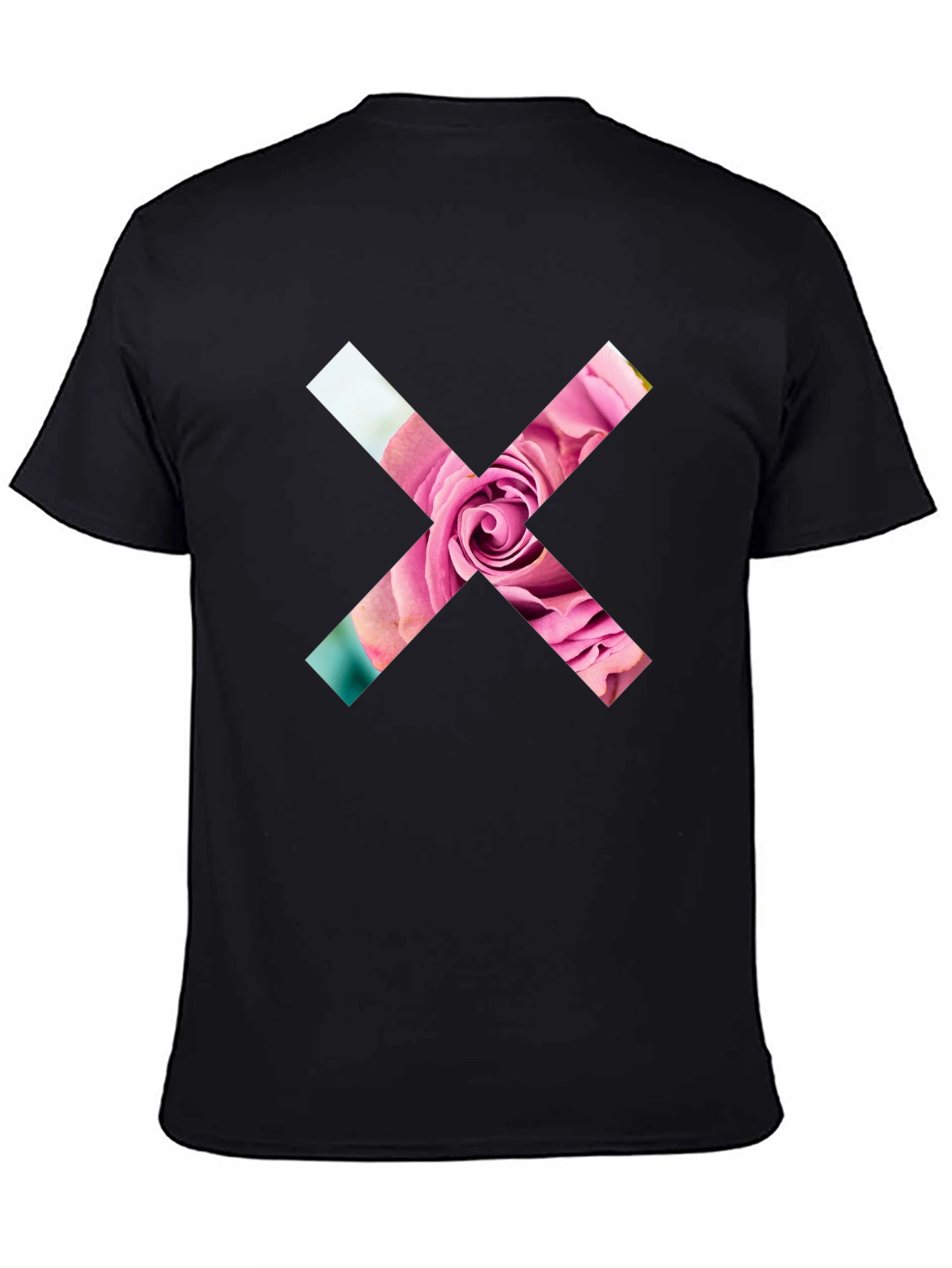 Floral Cross Graphic Tee - Modern Casual Style