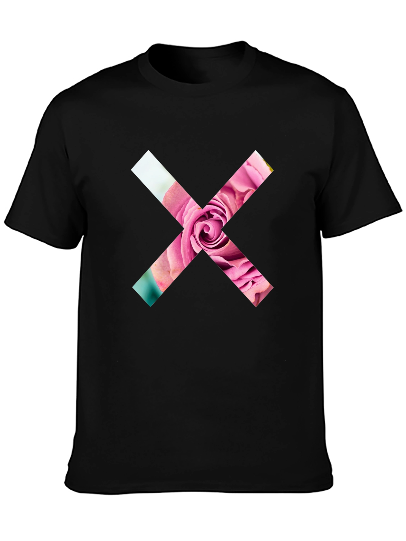 Floral Cross Graphic Tee - Modern Casual Style