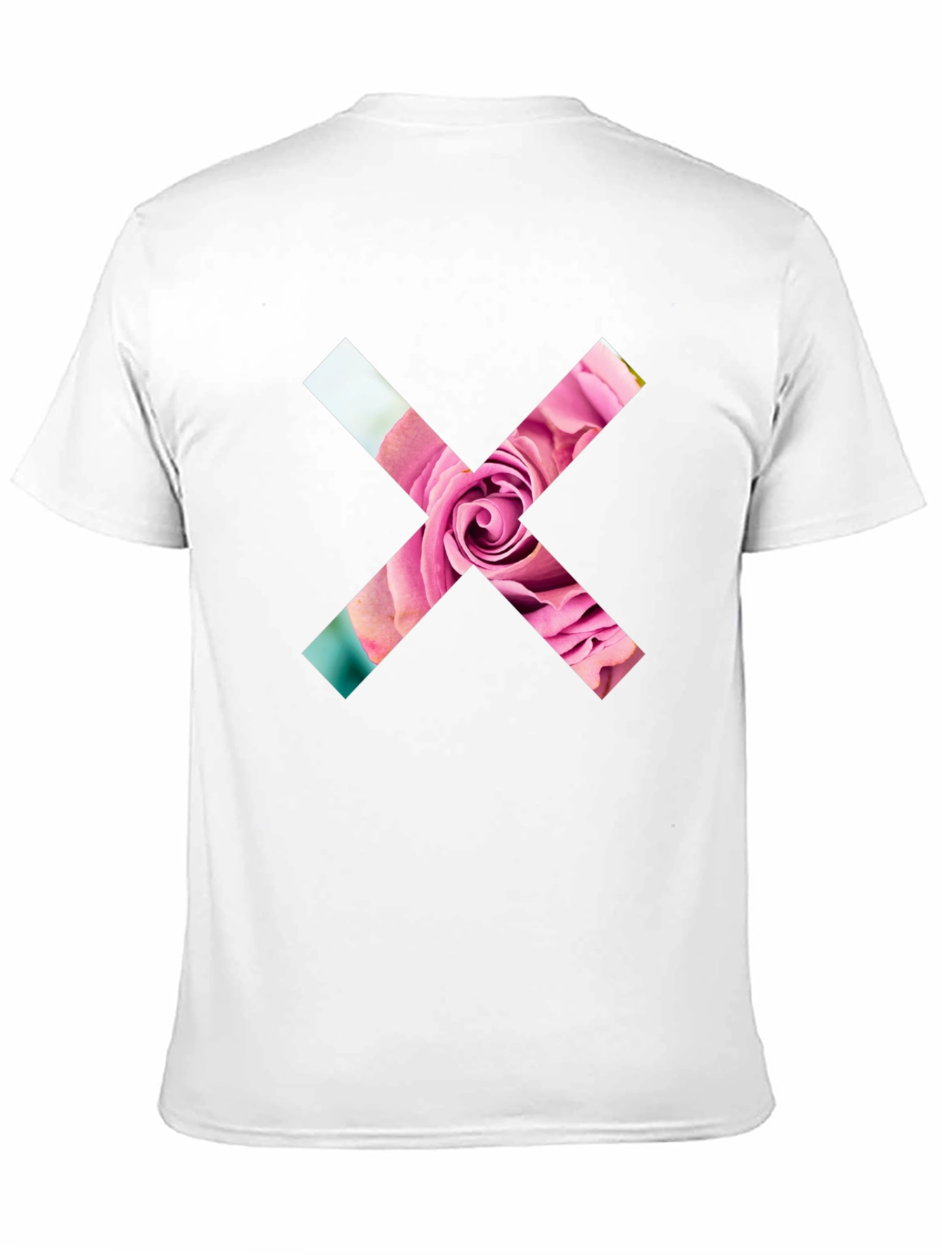 Floral Cross Graphic Tee - Modern Casual Style