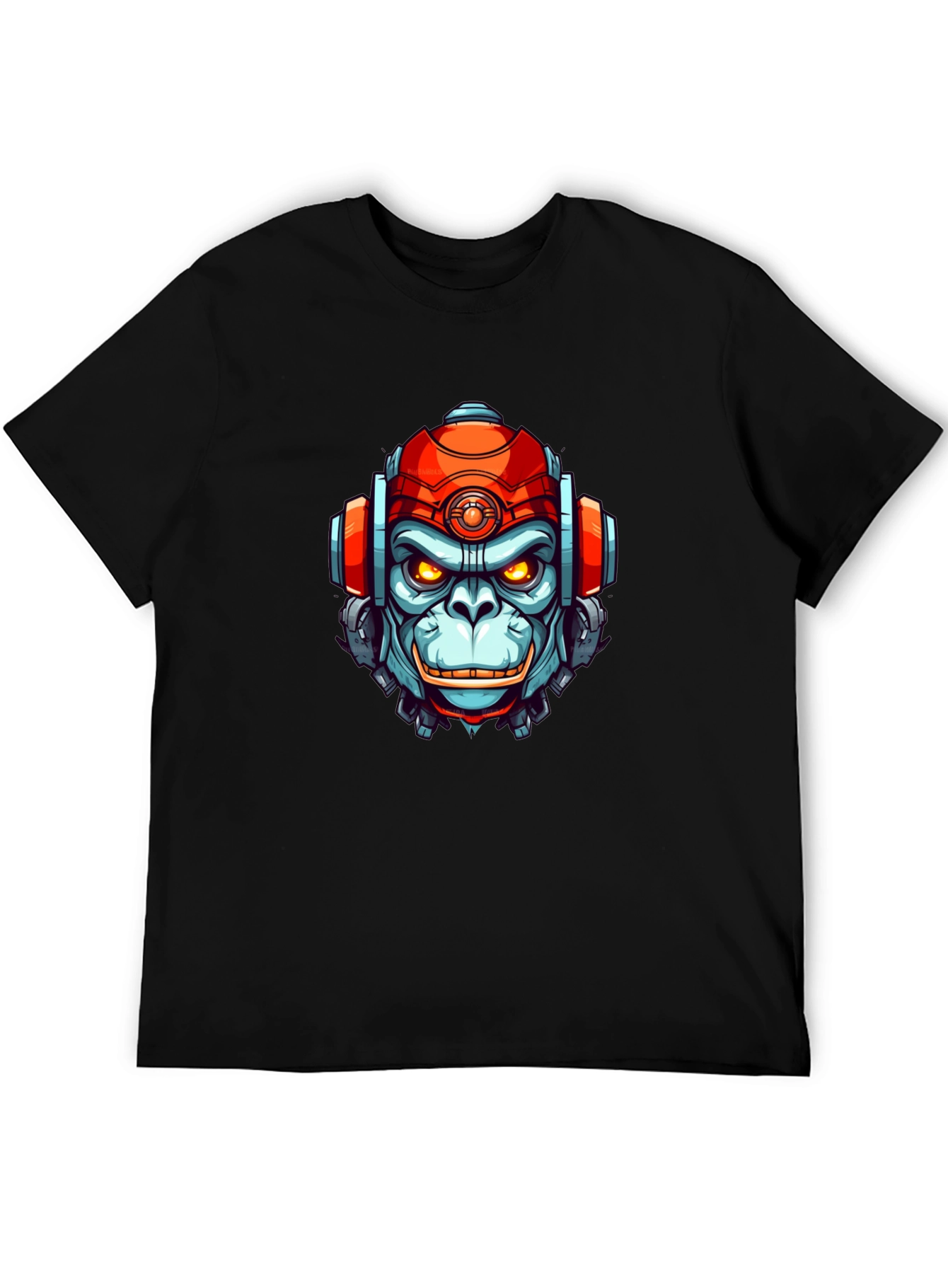 Cyber Ape Graphic Tee - Cool Robot Monkey Design