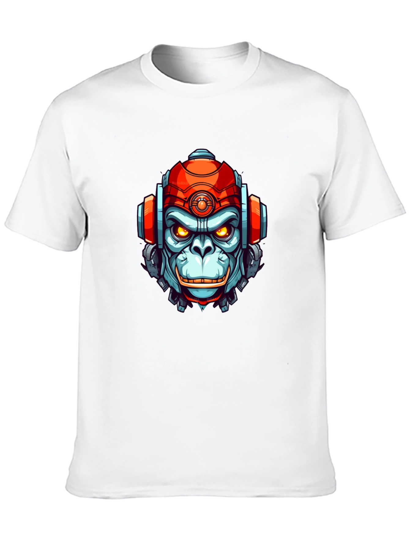 Cyber Ape Graphic Tee - Cool Robot Monkey Design