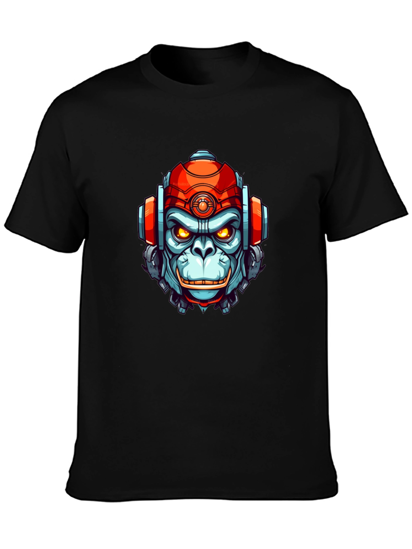 Cyber Ape Graphic Tee - Cool Robot Monkey Design