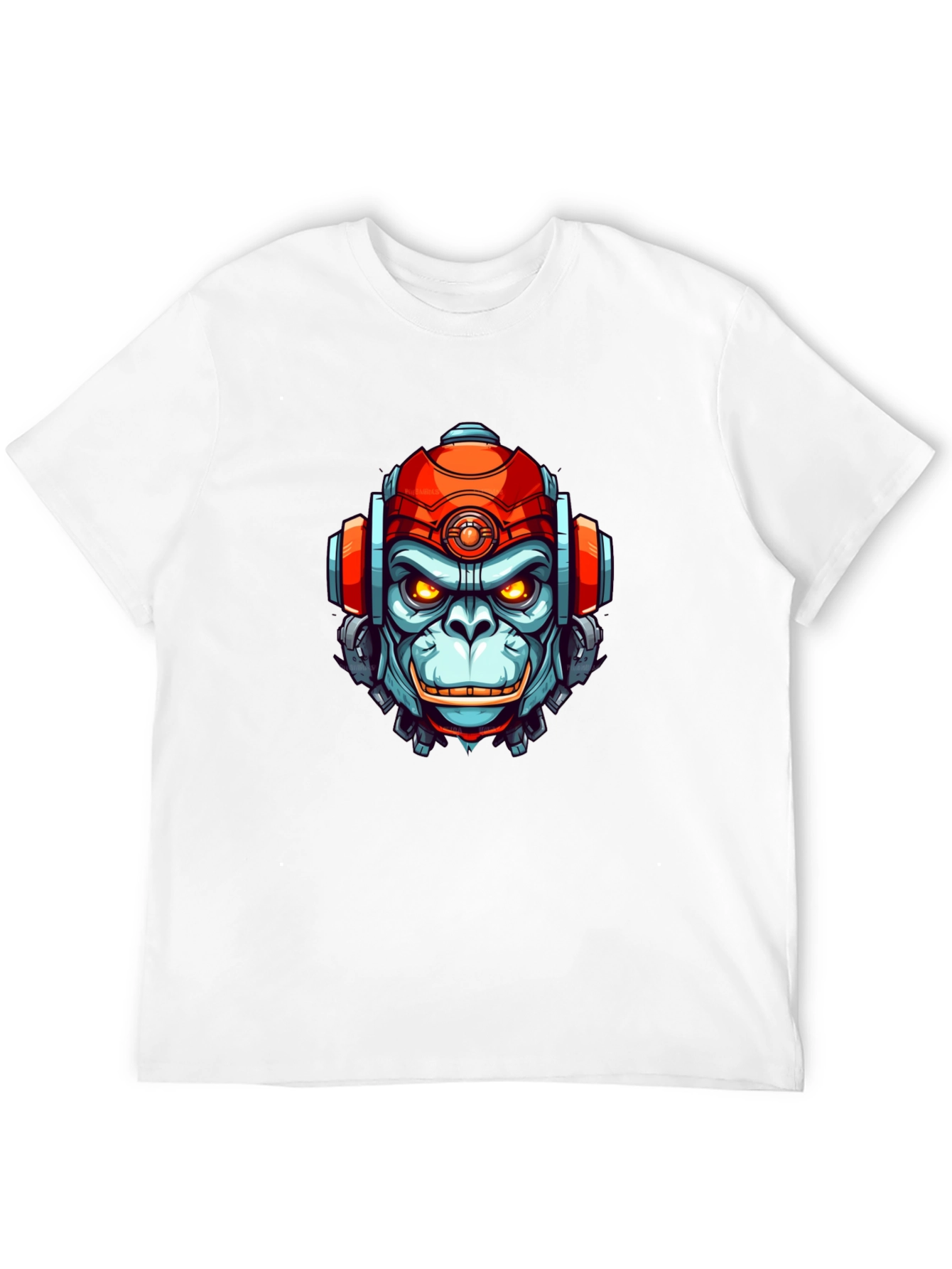 Cyber Ape Graphic Tee - Cool Robot Monkey Design