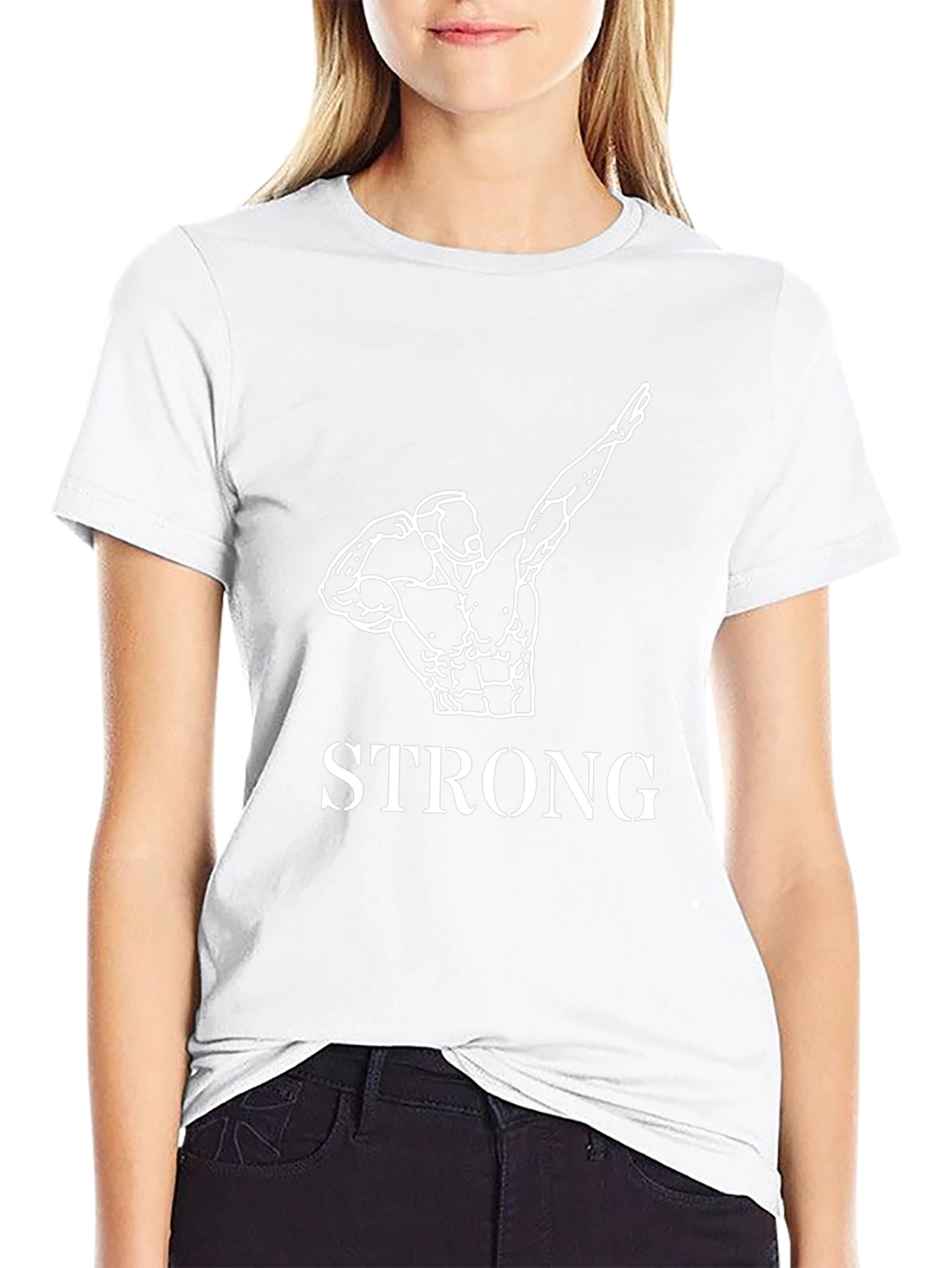 Strong Bodybuilder Graphic Tee - Black