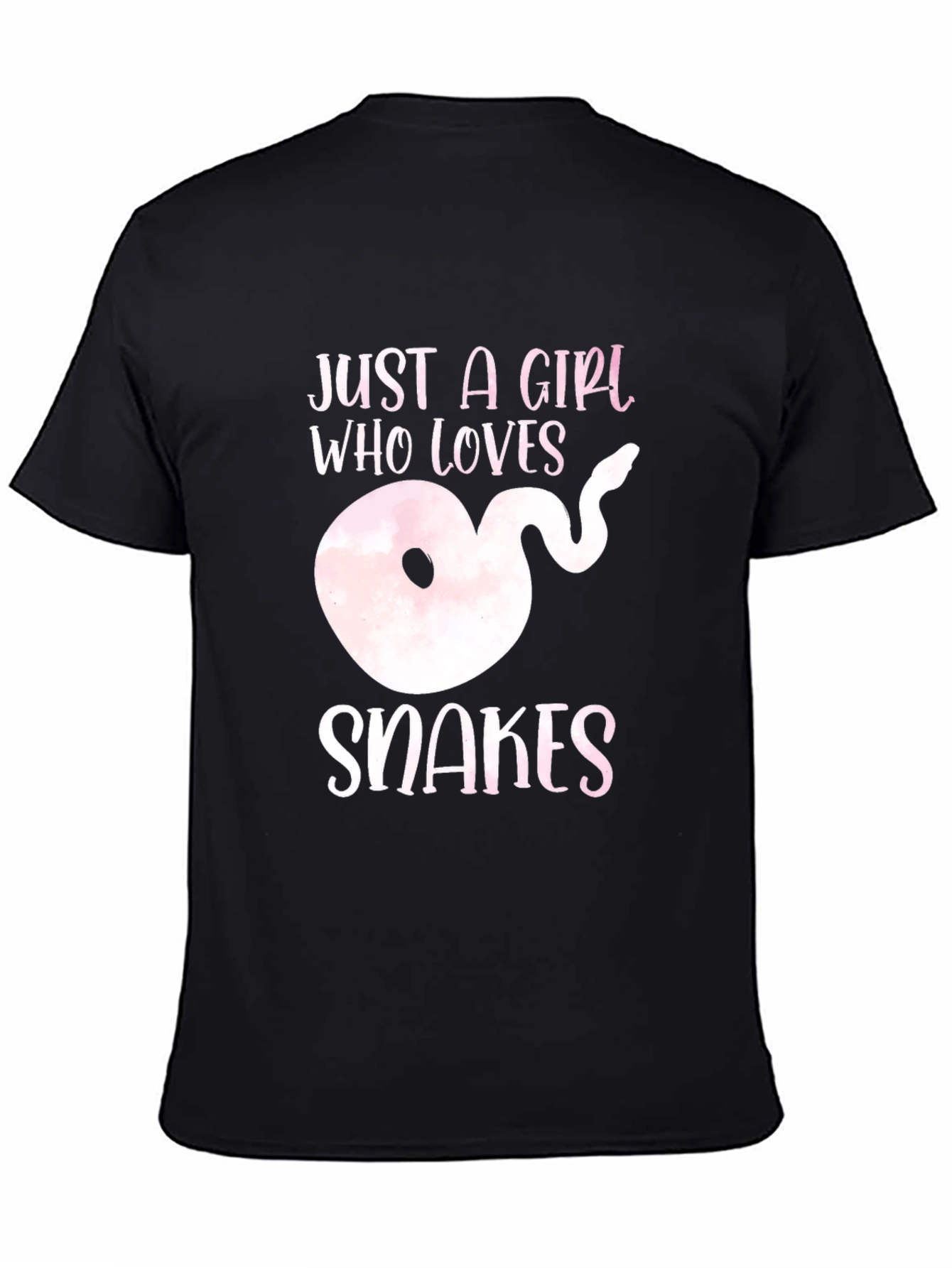 Girl Who Loves Snakes Black T-Shirt