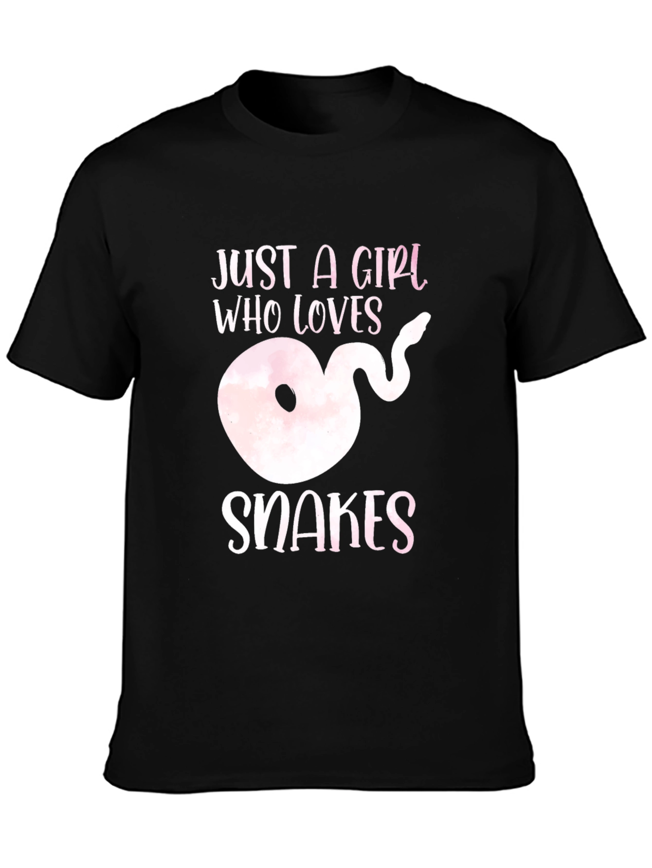 Girl Who Loves Snakes Black T-Shirt