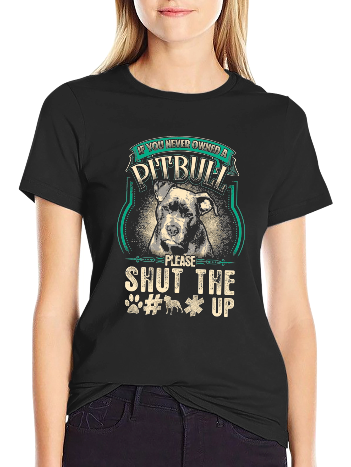 Pitbull Graphic Tee - Shut the Up