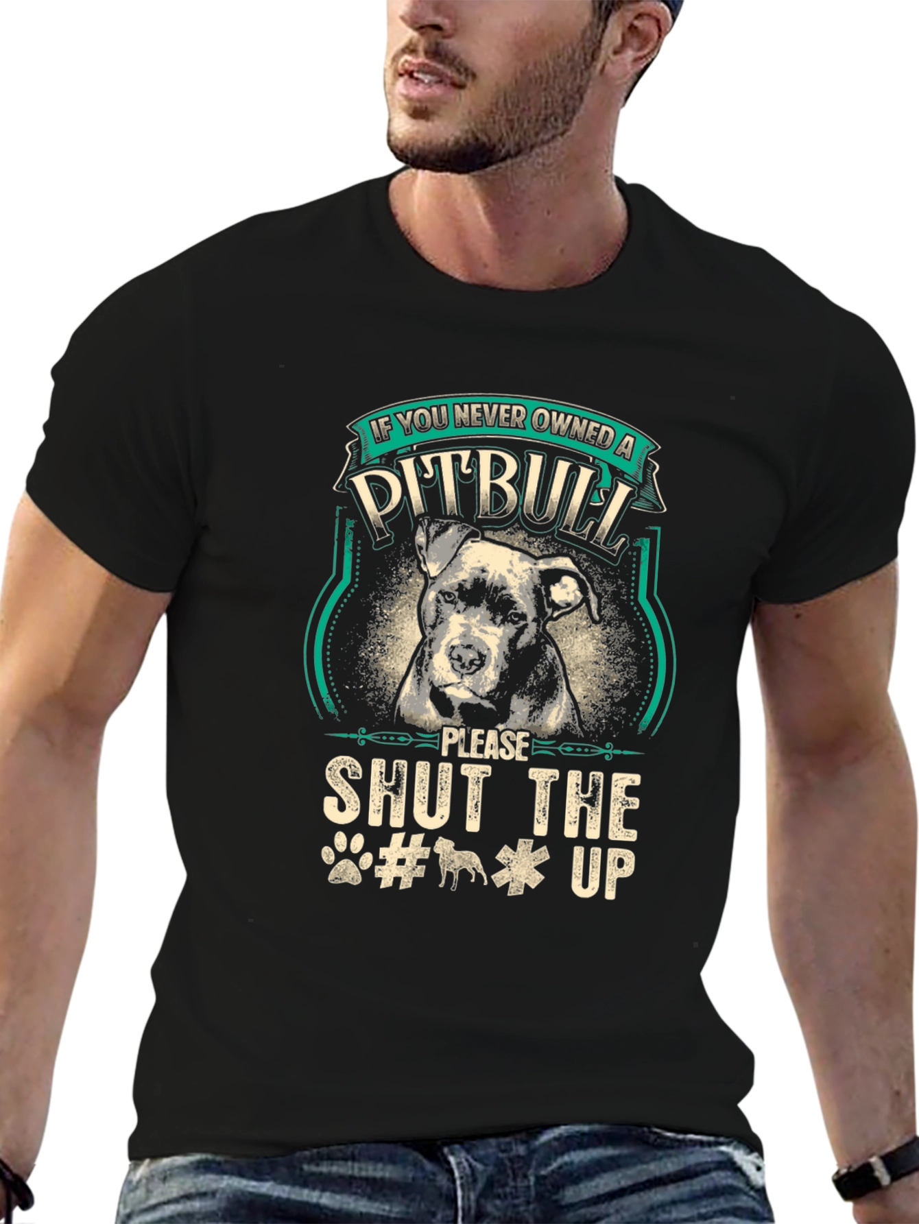 Pitbull Graphic Tee - Shut the Up