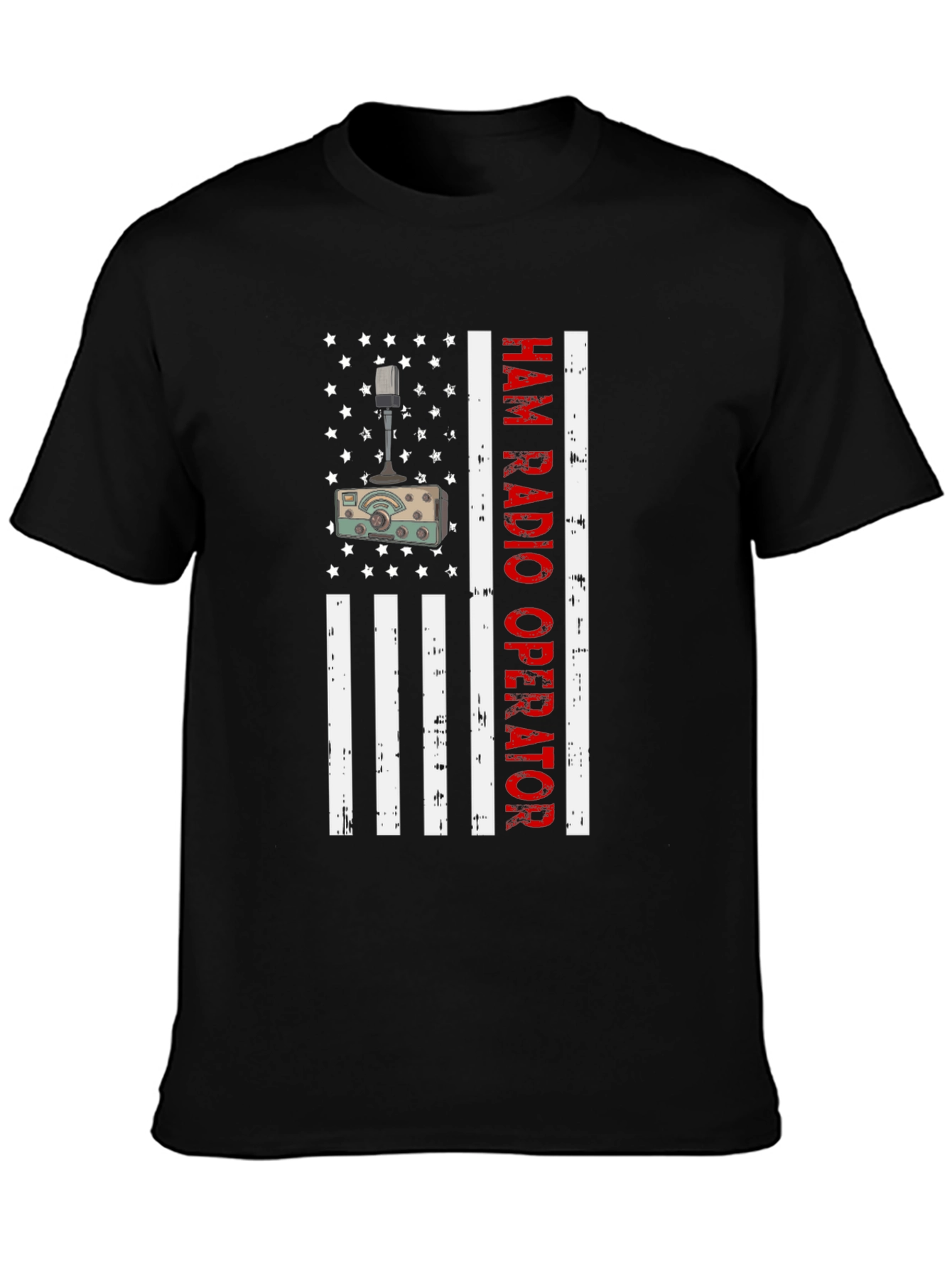 Ham Radio Operator American Flag T-Shirt