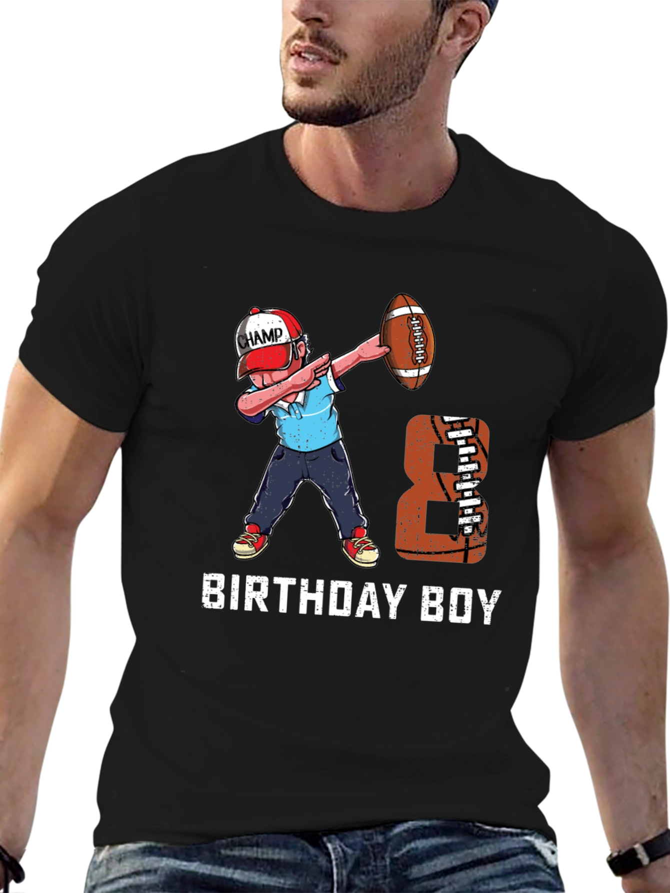 Birthday Boy Football Dab T-Shirt