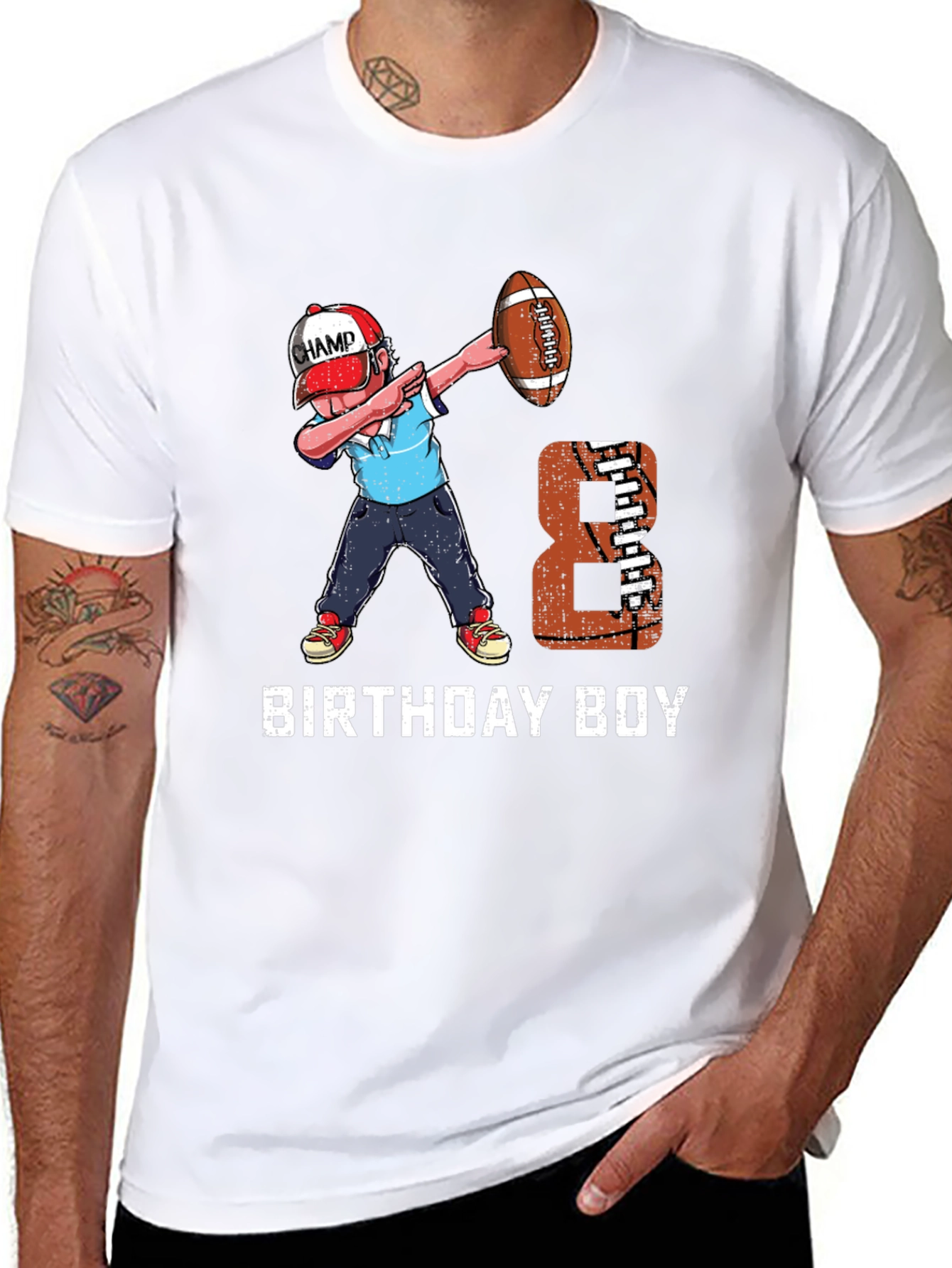 Birthday Boy Football Dab T-Shirt