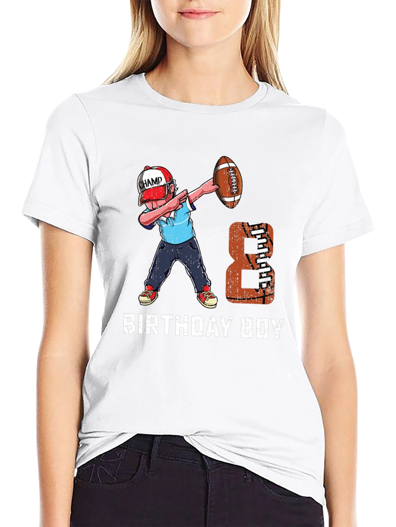 Birthday Boy Football Dab T-Shirt