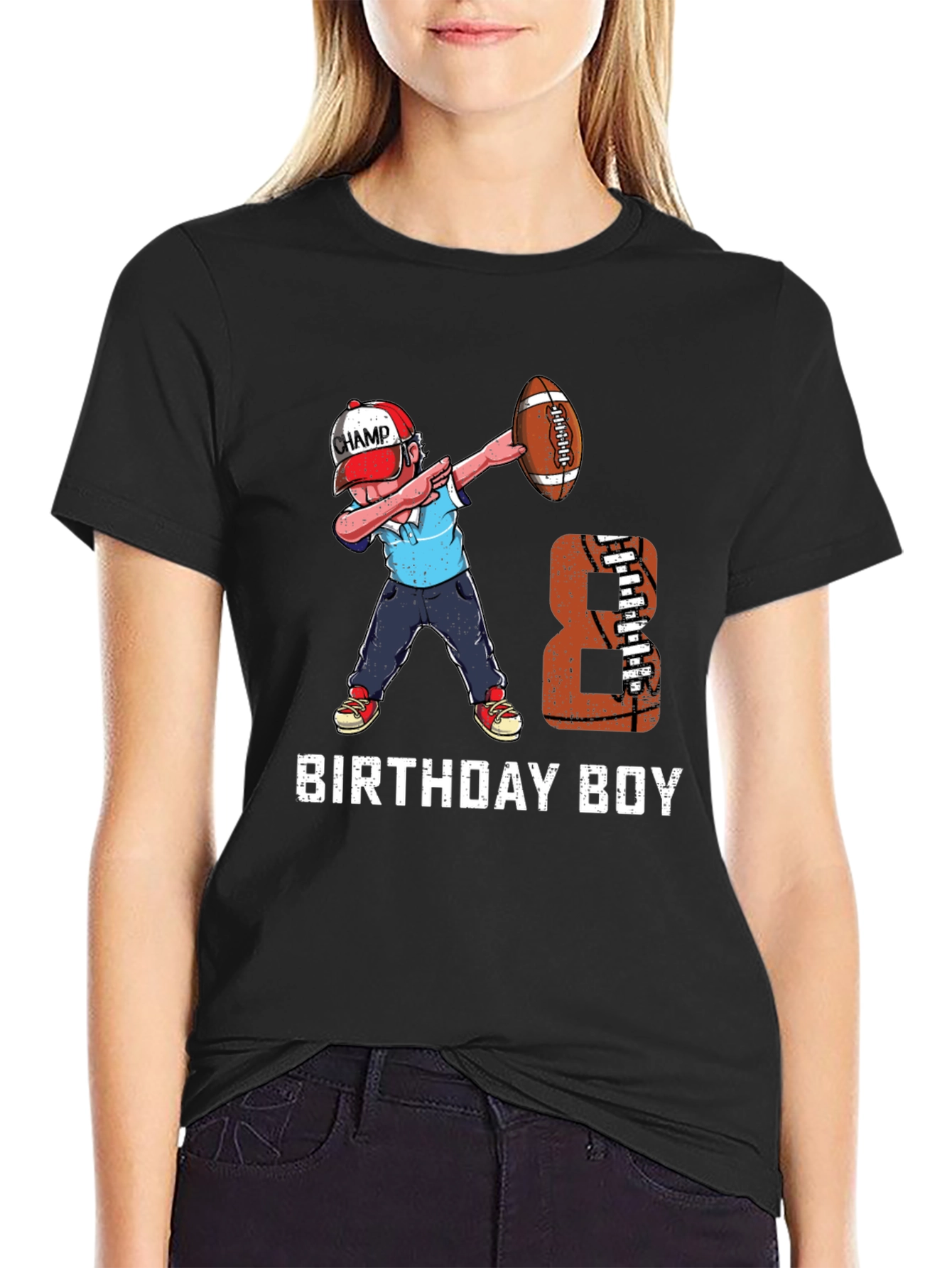 Birthday Boy Football Dab T-Shirt