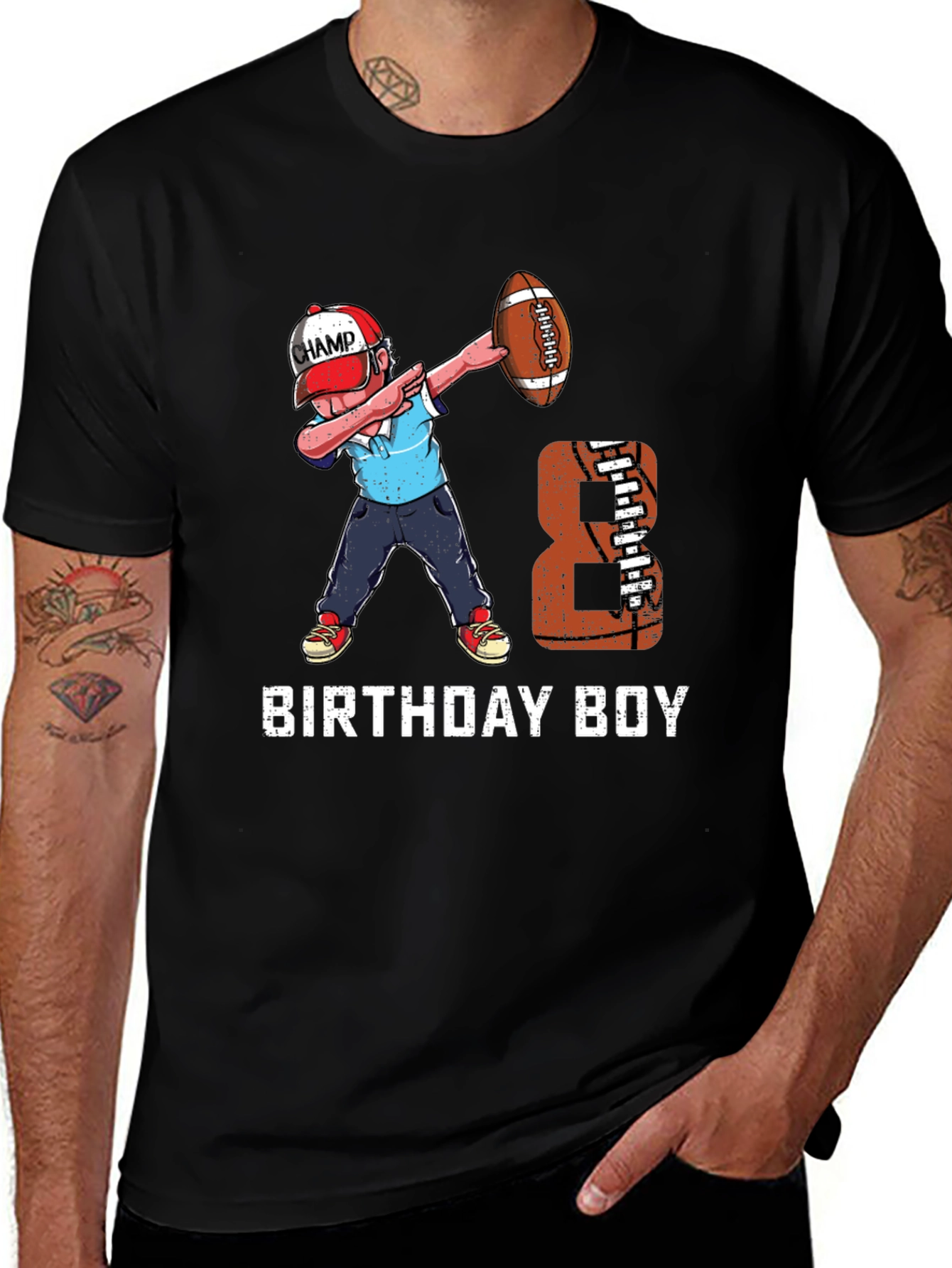 Birthday Boy Football Dab T-Shirt