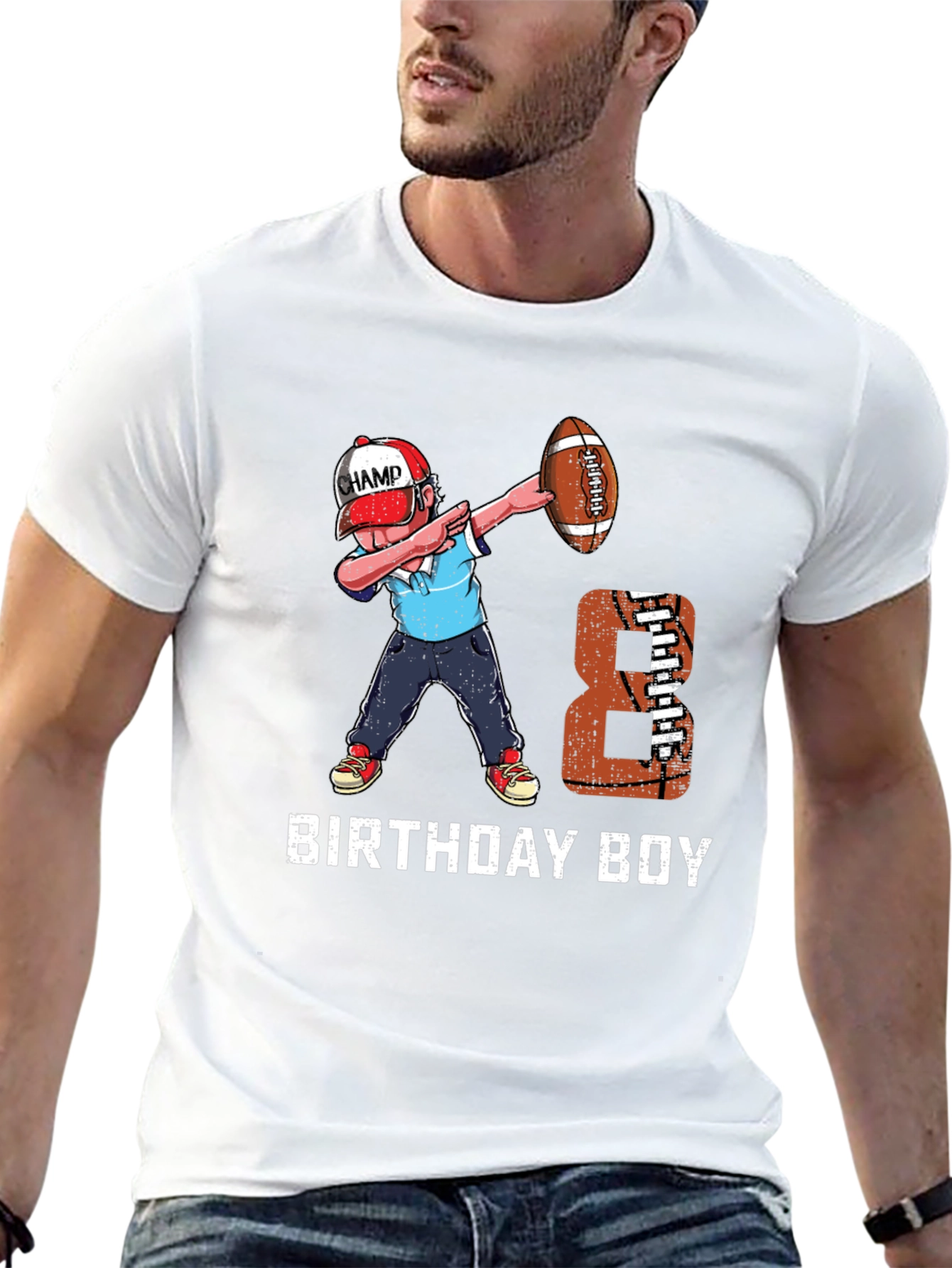 Birthday Boy Football Dab T-Shirt