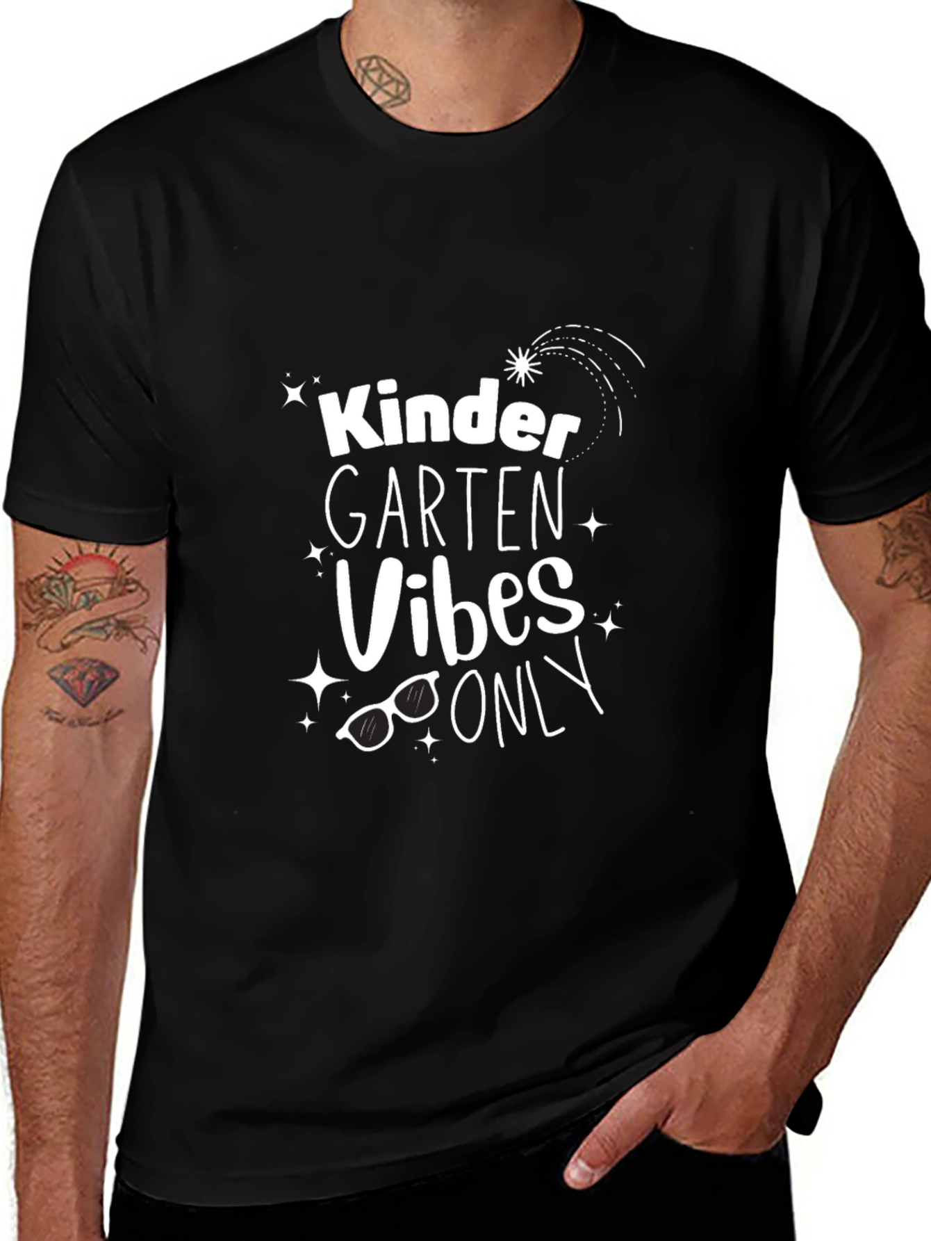 Kindergarten Vibes Only Graphic Tee - Black
