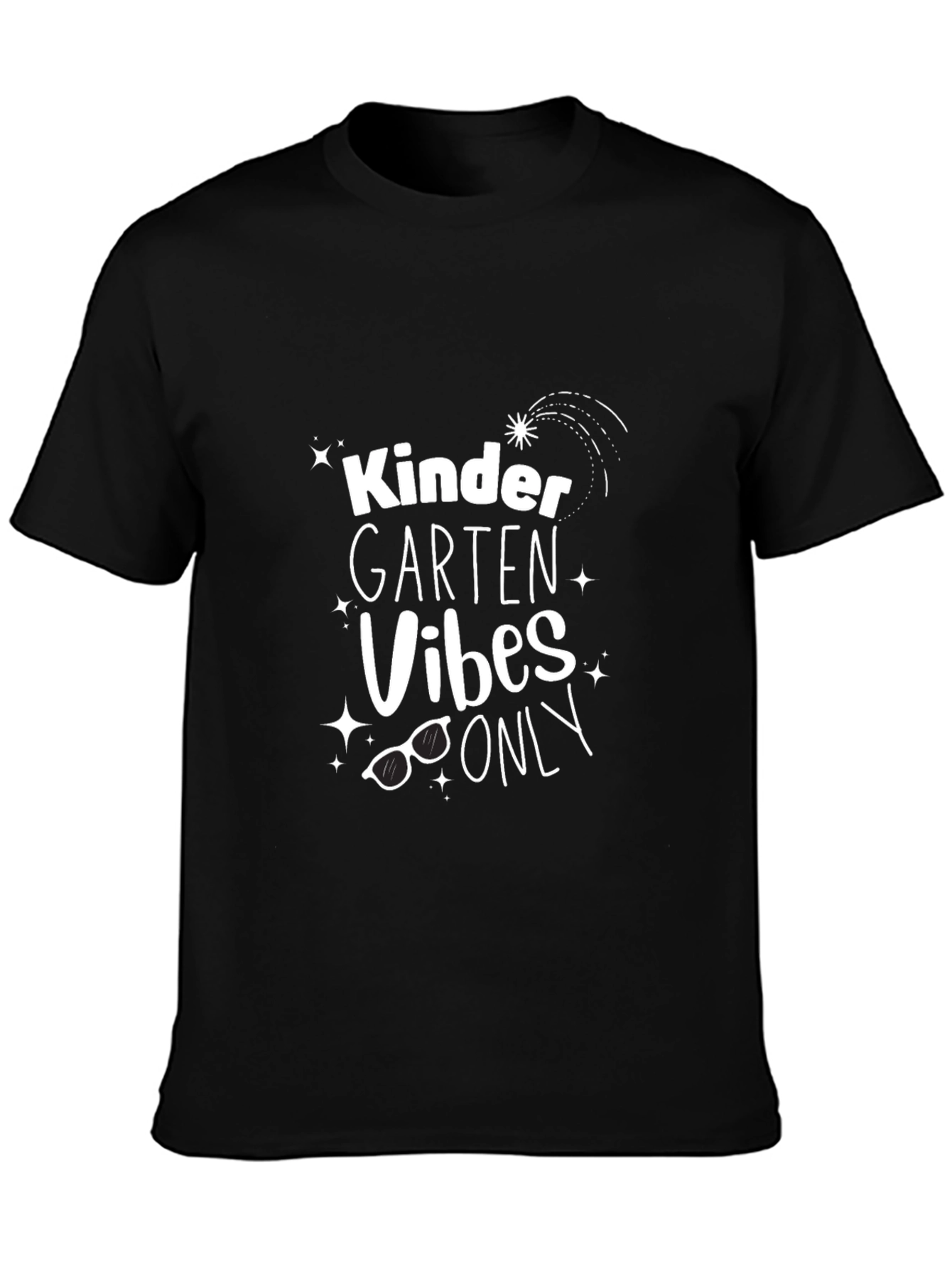 Kindergarten Vibes Only Graphic Tee - Black