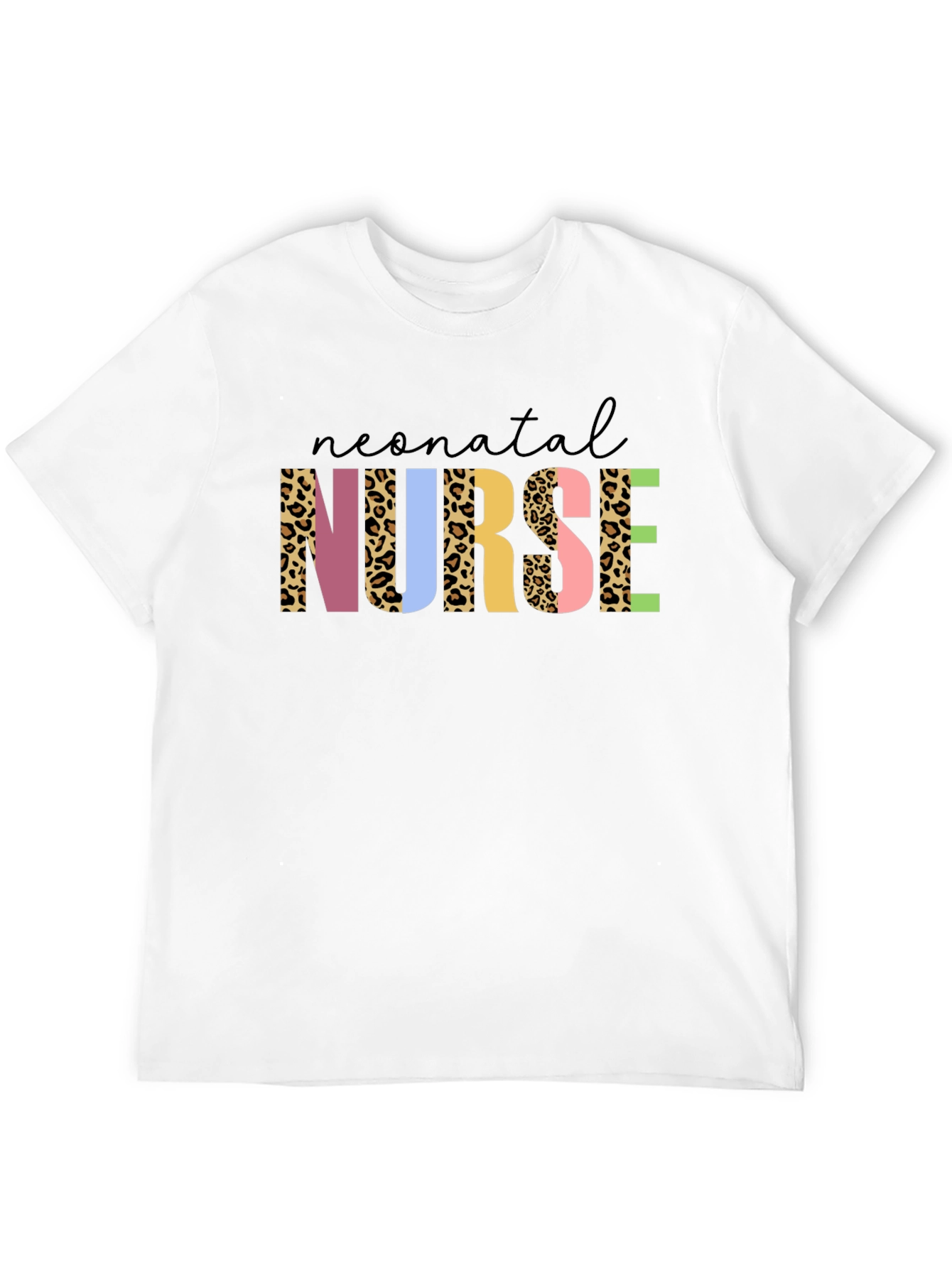 Neonatal Nurse Leopard Print Black T-Shirt