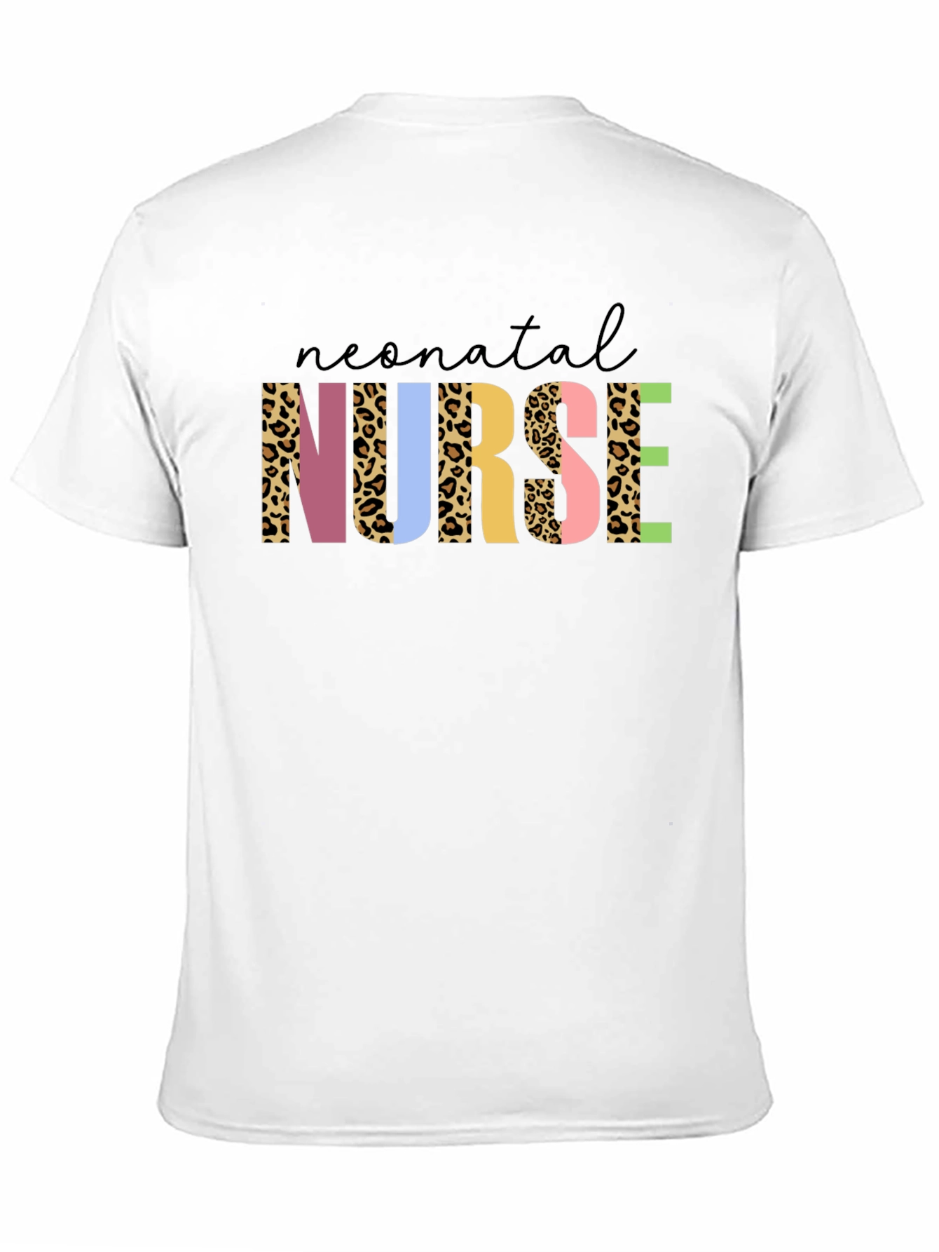 Neonatal Nurse Leopard Print Black T-Shirt