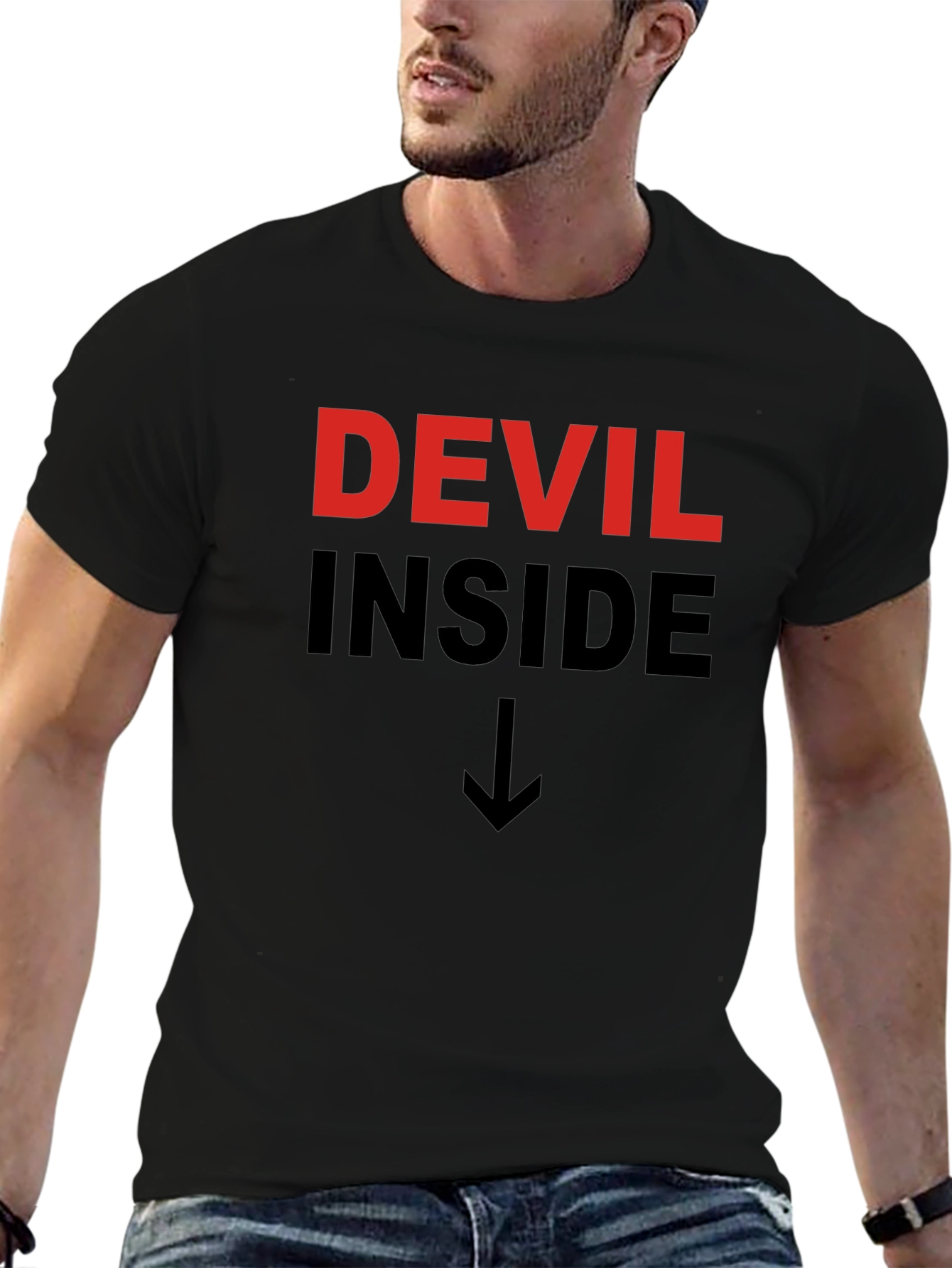 Devil Inside Graphic Tee - Mens Black T-Shirt