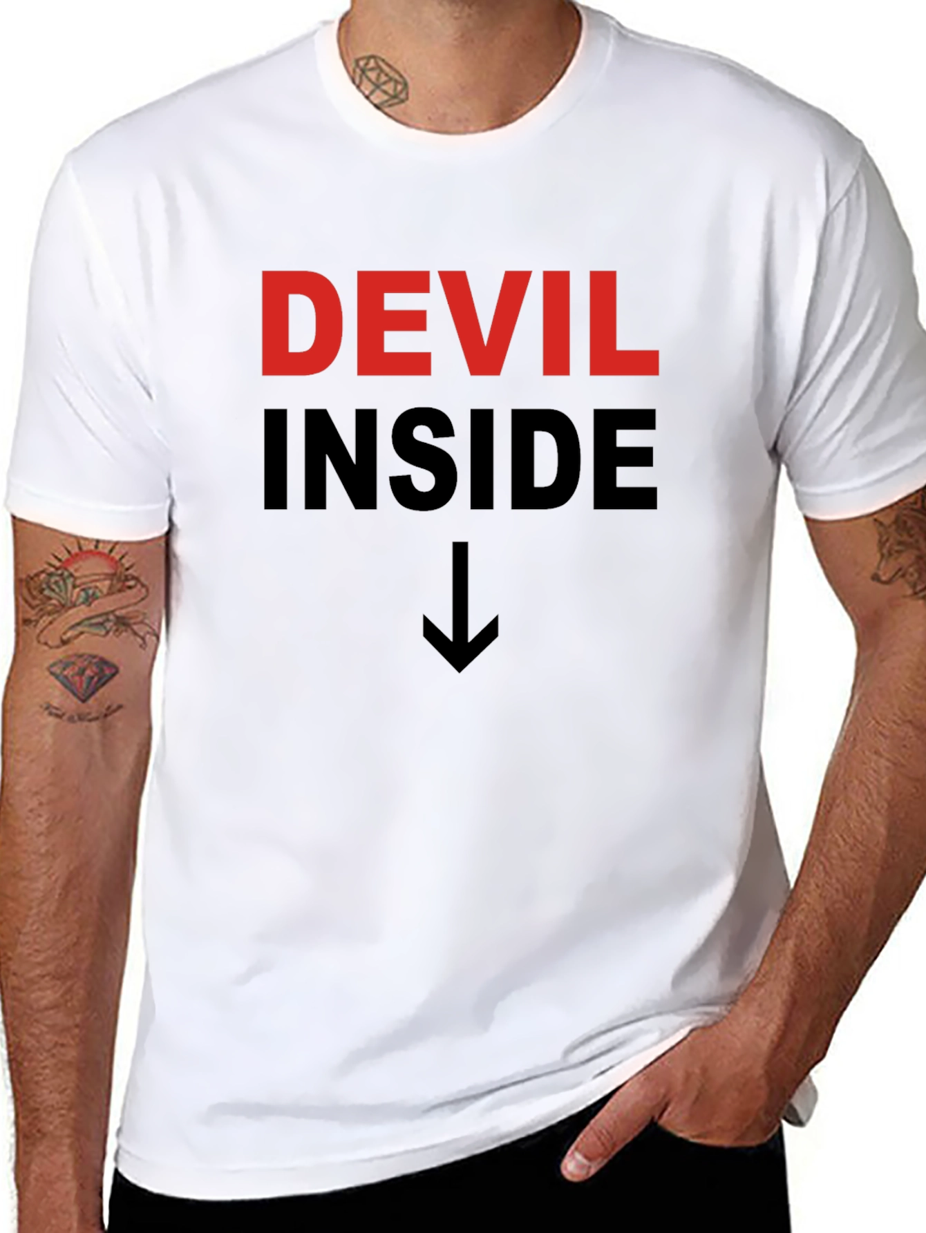 Devil Inside Graphic Tee - Mens Black T-Shirt