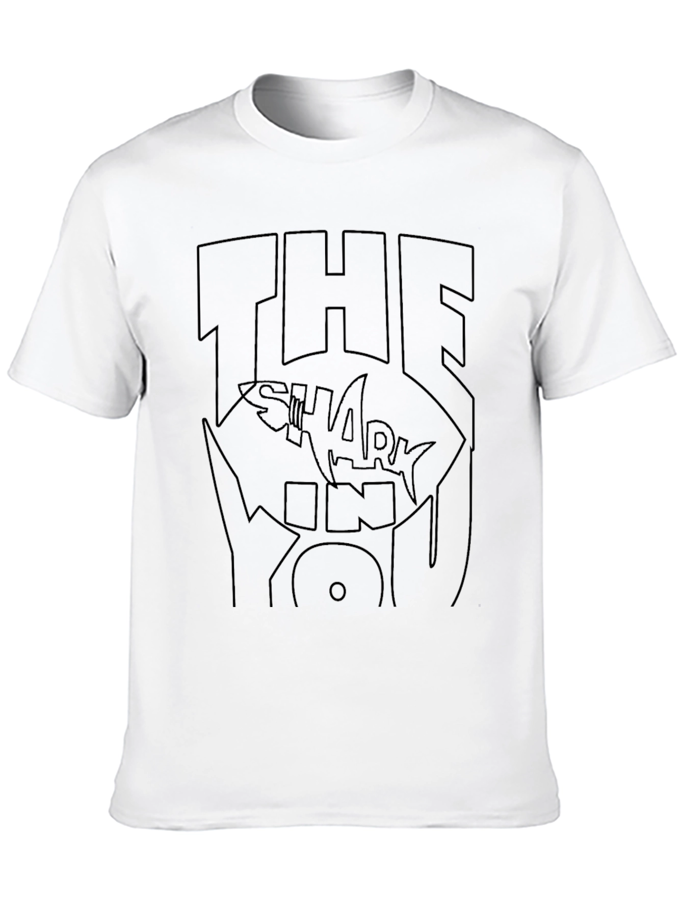 The Shark In You Black Graphic Tee