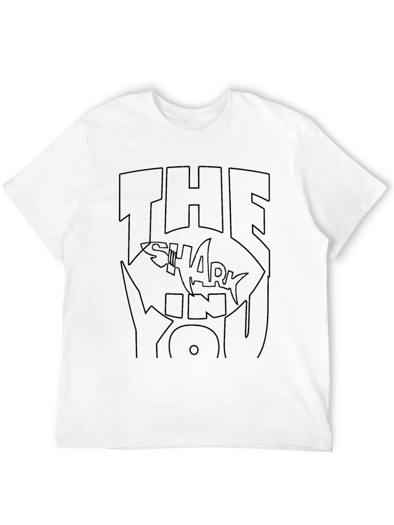 The Shark In You Black Graphic Tee