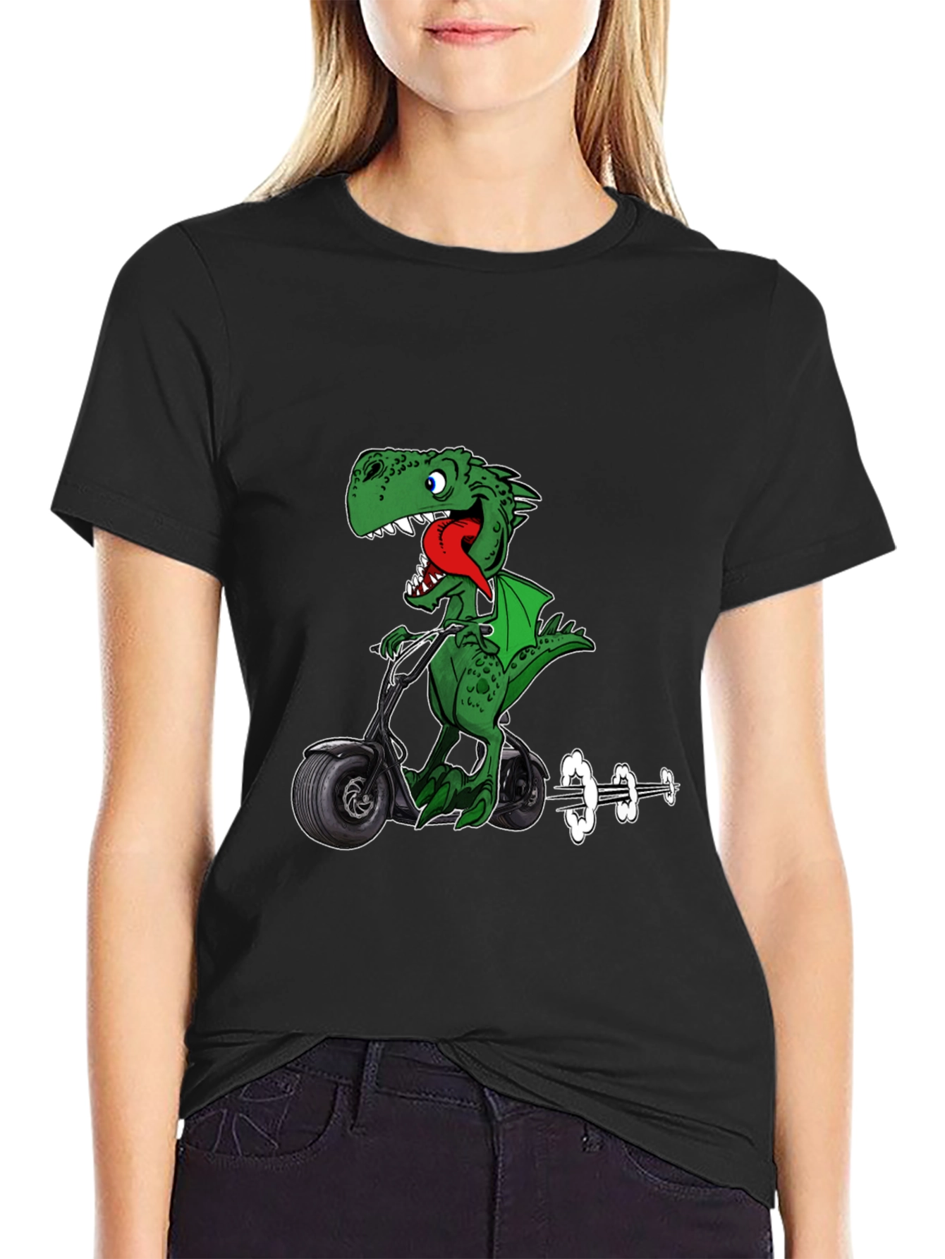 Dino Scooter Graphic T-Shirt