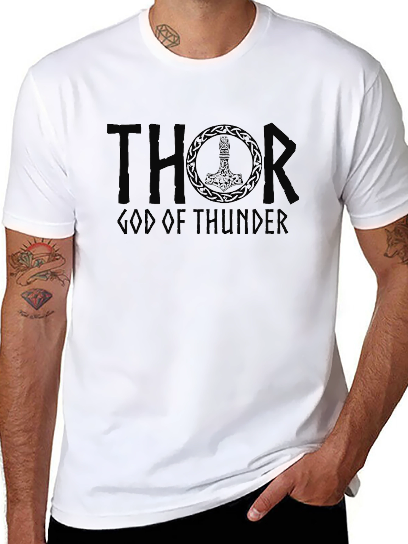Thor: God of Thunder Black Graphic T-Shirt
